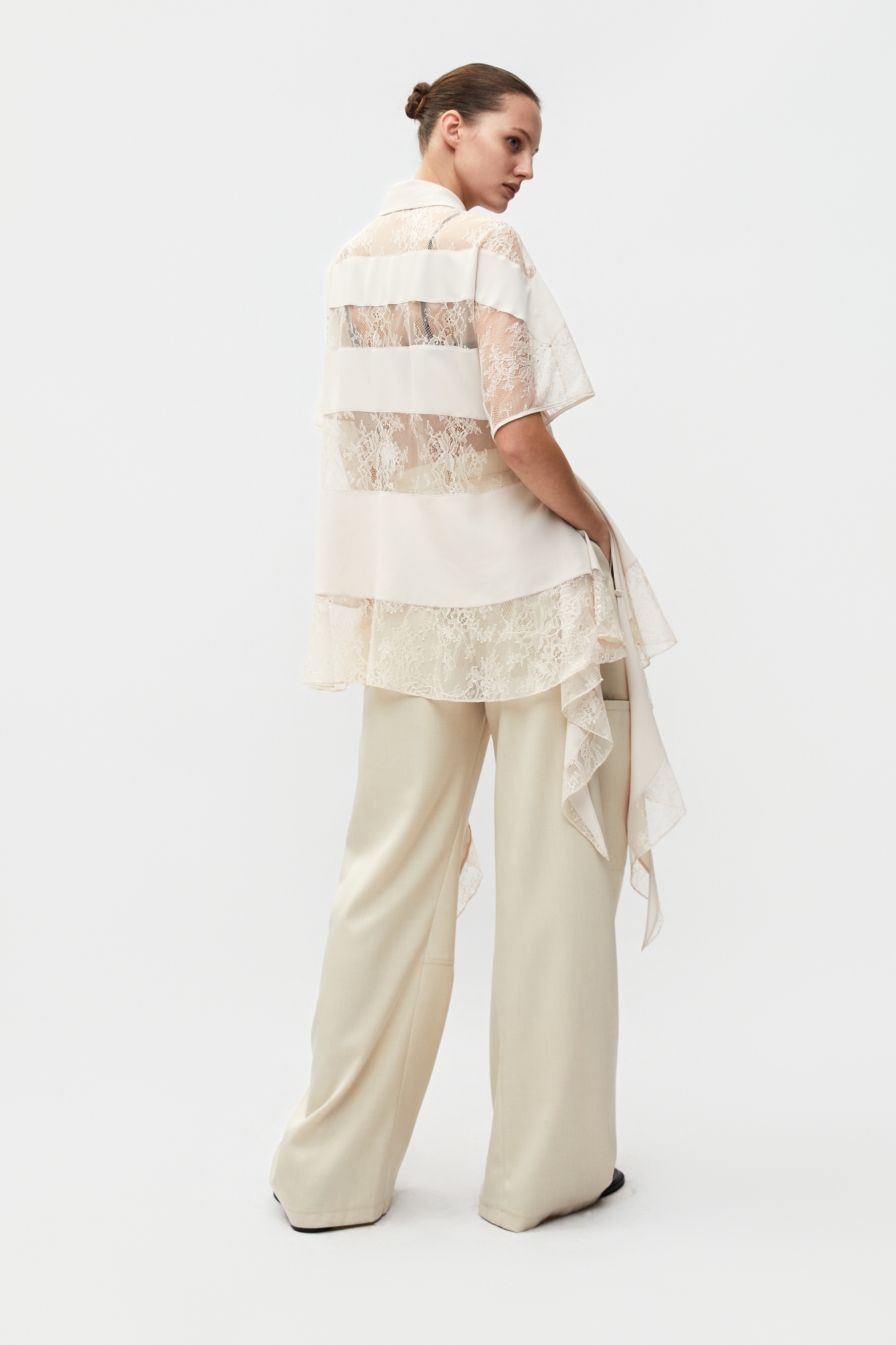 DRAPED HEM TOP (S26TO10072BE)