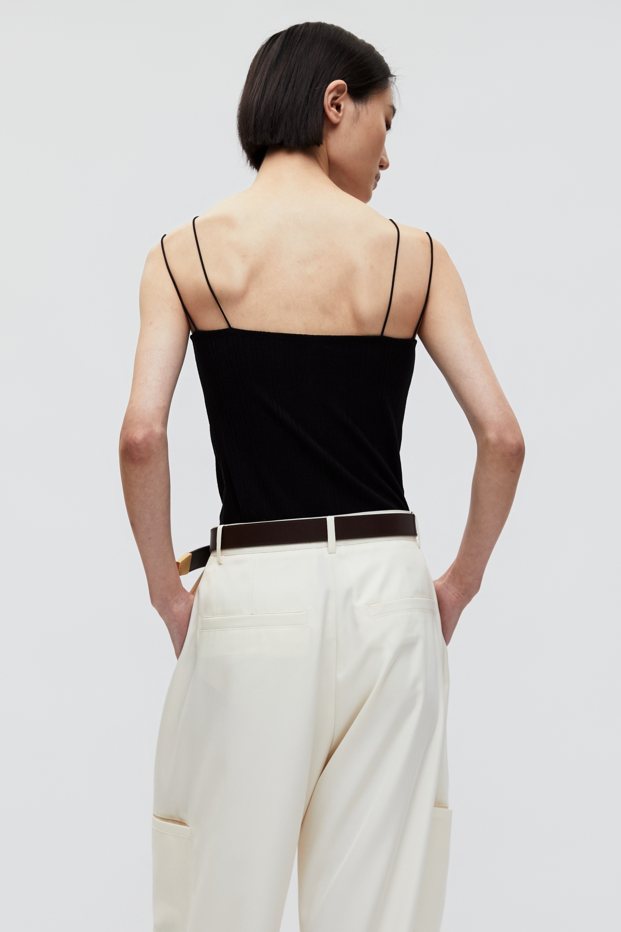 FITTED TANK TOP (S26TS11031BK)