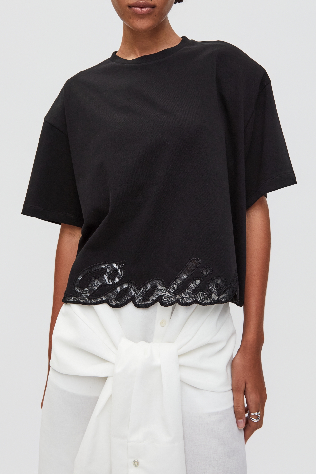 PANELLED T-SHIRTS (S26TS11051BK)