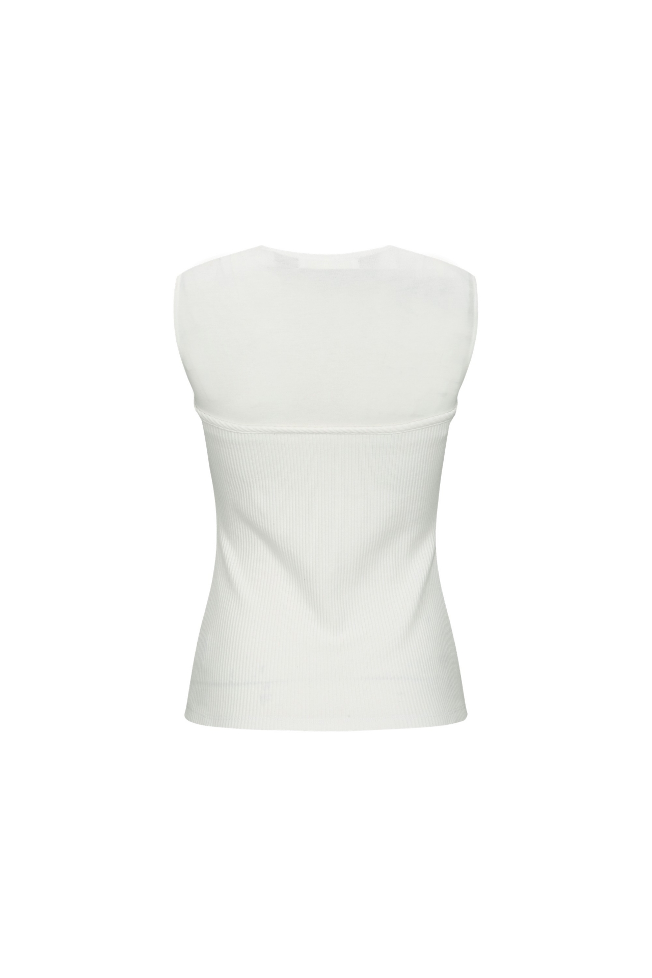PANELLED SLEEVELESS TOP (S26TS11071WH)
