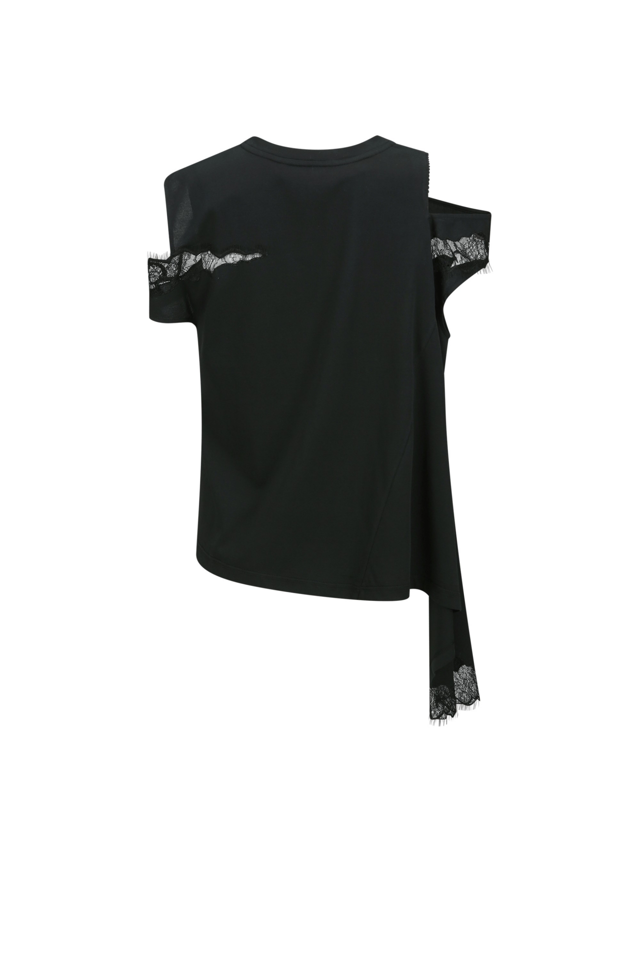 ASYMMETRIC OFF-SHOULDER TOP (S26TS11161BK)