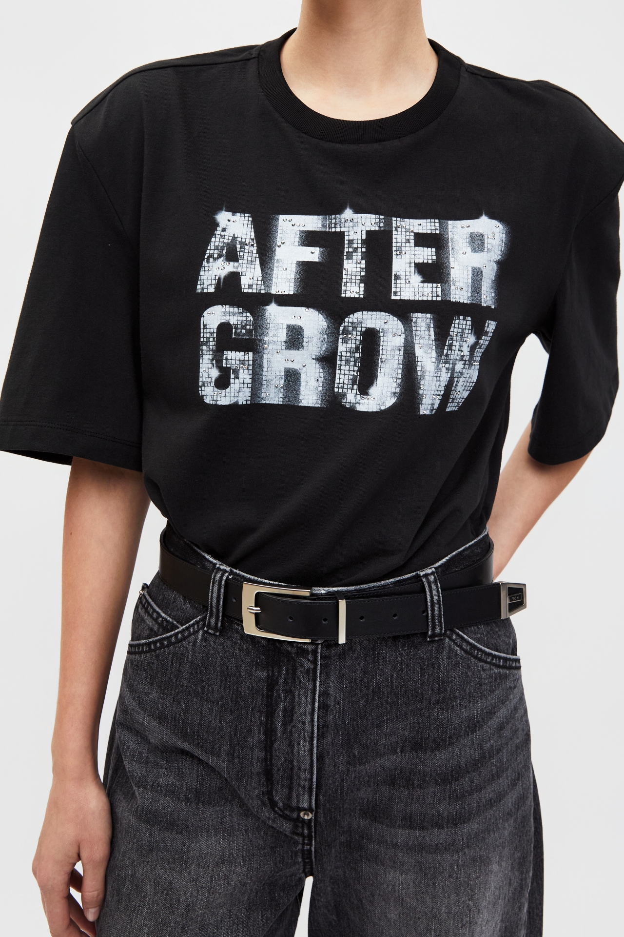 &ldquo;AFTER GROW&rdquo; PRINT T-SHIRTS (S26TS11211BK)
