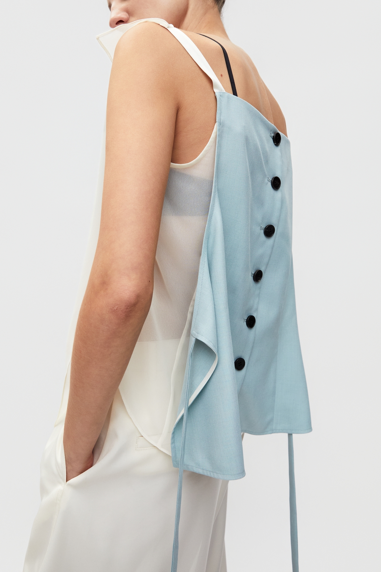 DRAPE PANEL VEST (S26VT3021MT)