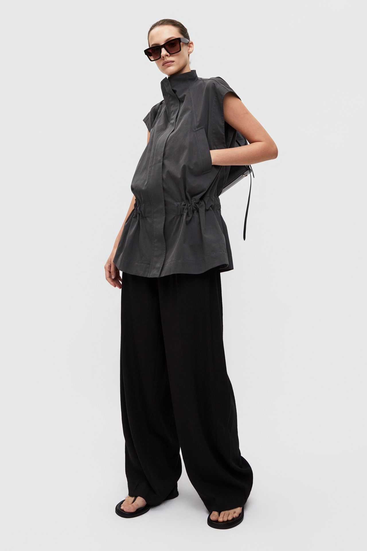 SLEEK CINCHED VEST (S26VT3031GY)