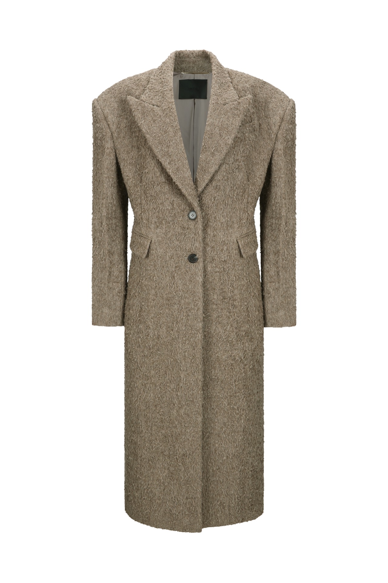 SINGLE-BREASTED ALPACA COAT BEIGE (W24CT1021BE)
