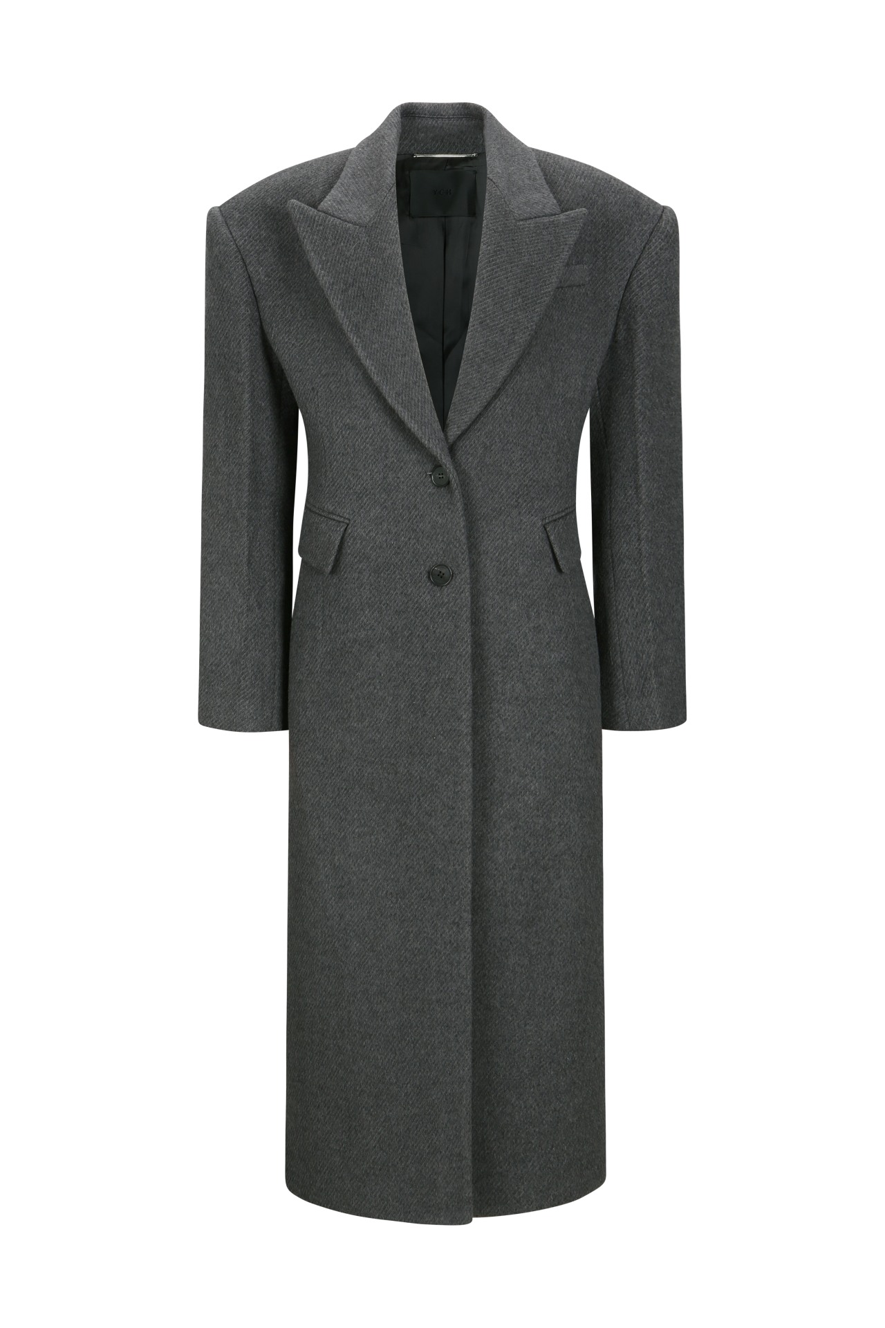 SINGLE-BREASTED WOOL COAT GREY (W24CT1022GY)