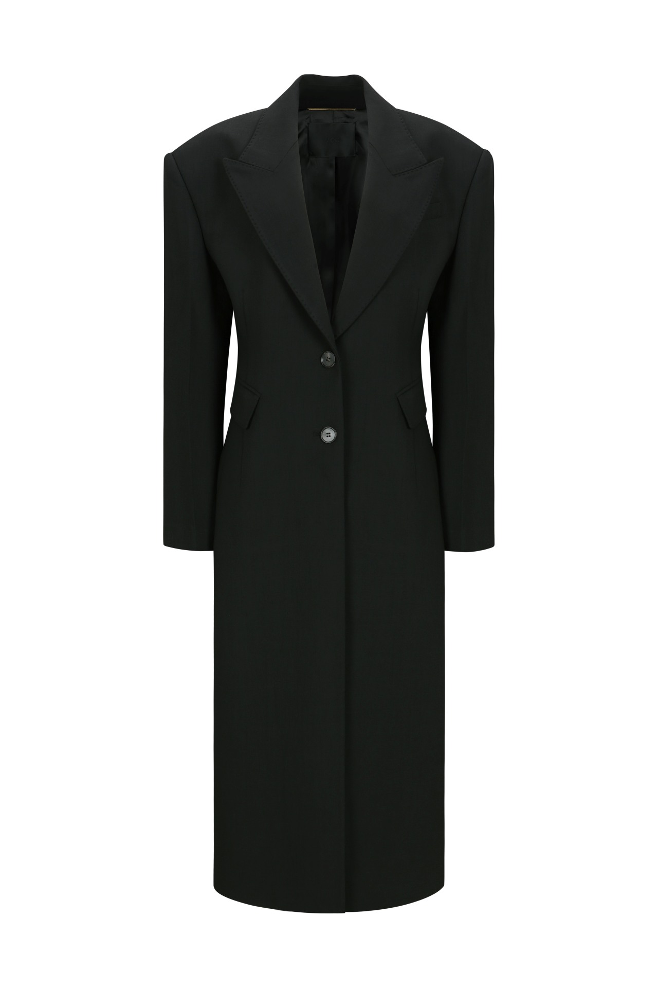 SINGLE-BREASTED WOOL COAT BLACK (W24CT1023BK)