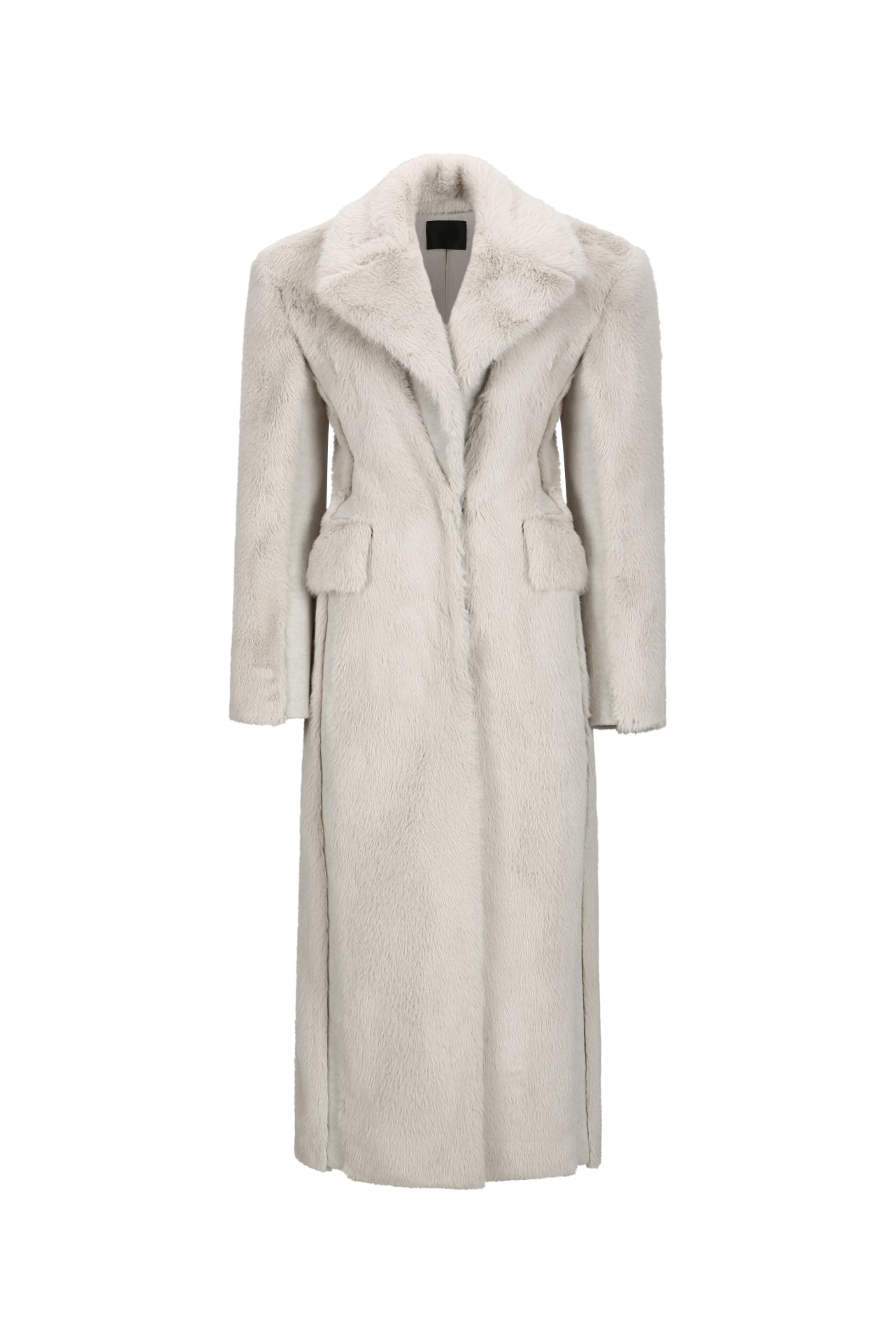 ECO FAUX-FUR LONG COAT CREAM (W24OT0011CR)