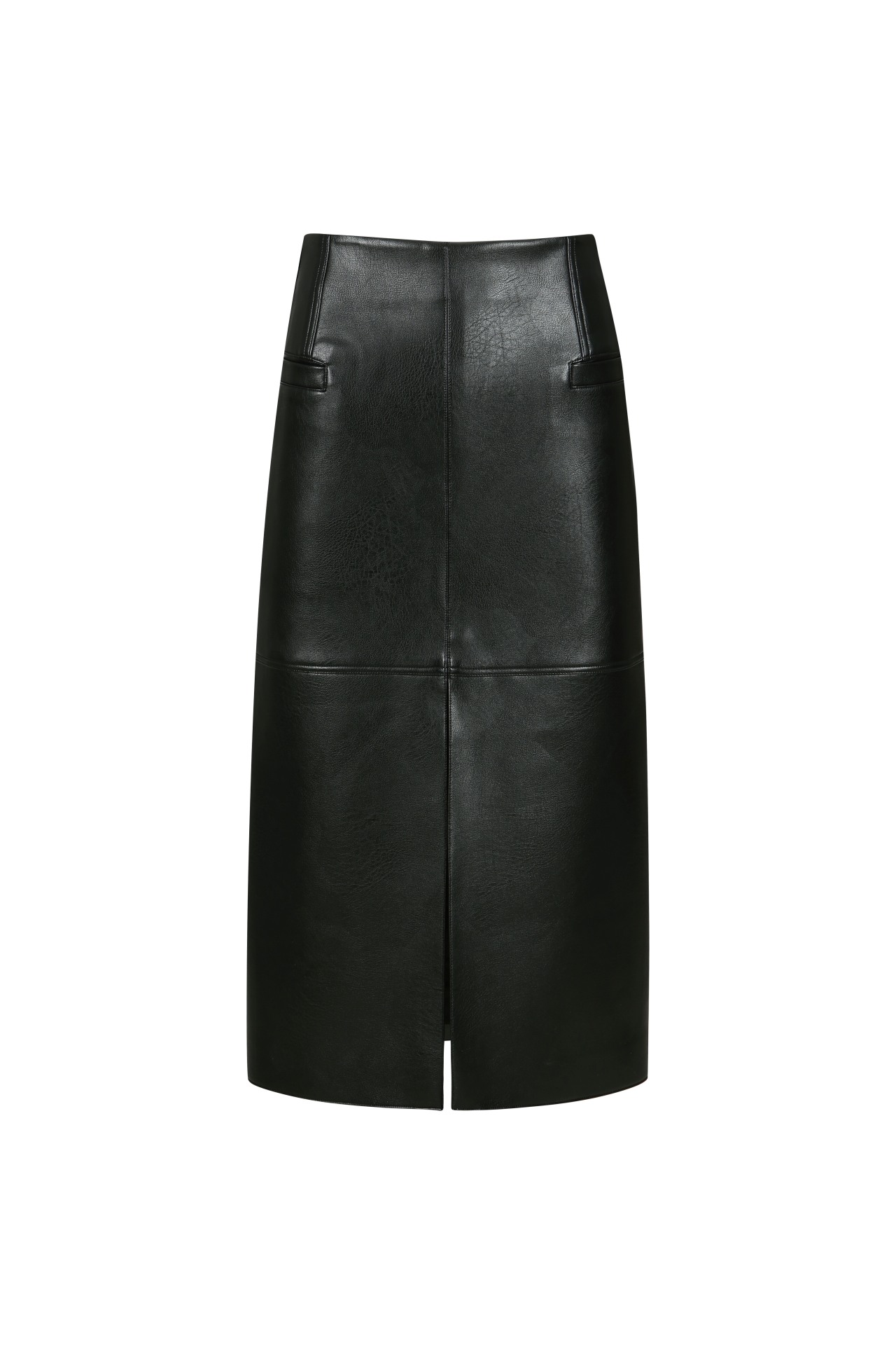 FAUX LEATHER MIDI SKIRT BLACK (W24SK6032BK)