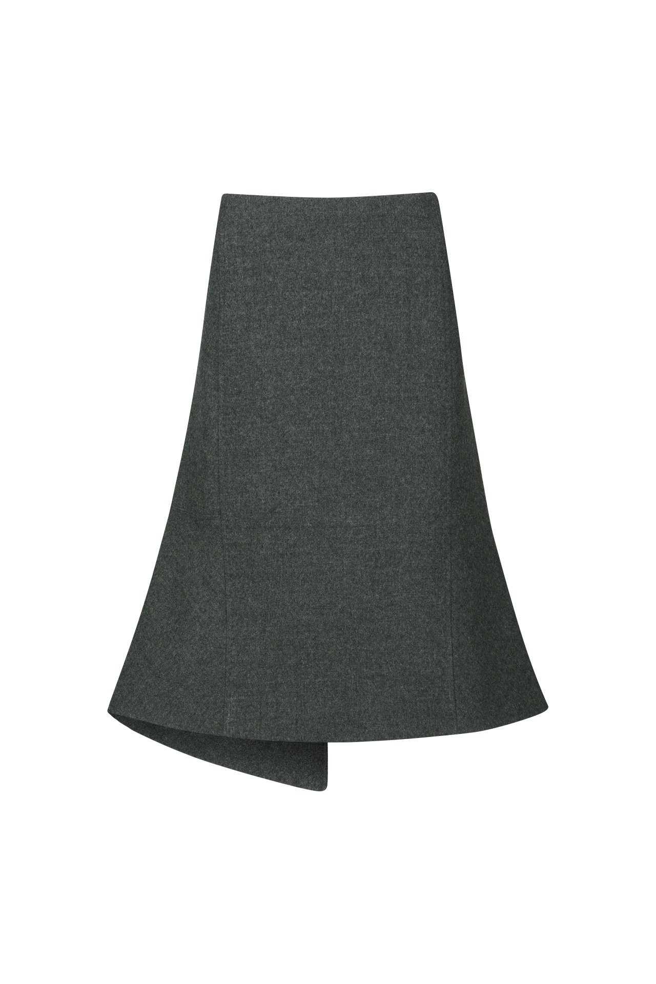 UNBALANCE MIDI SKIRT GREY (W24SK6101GY)