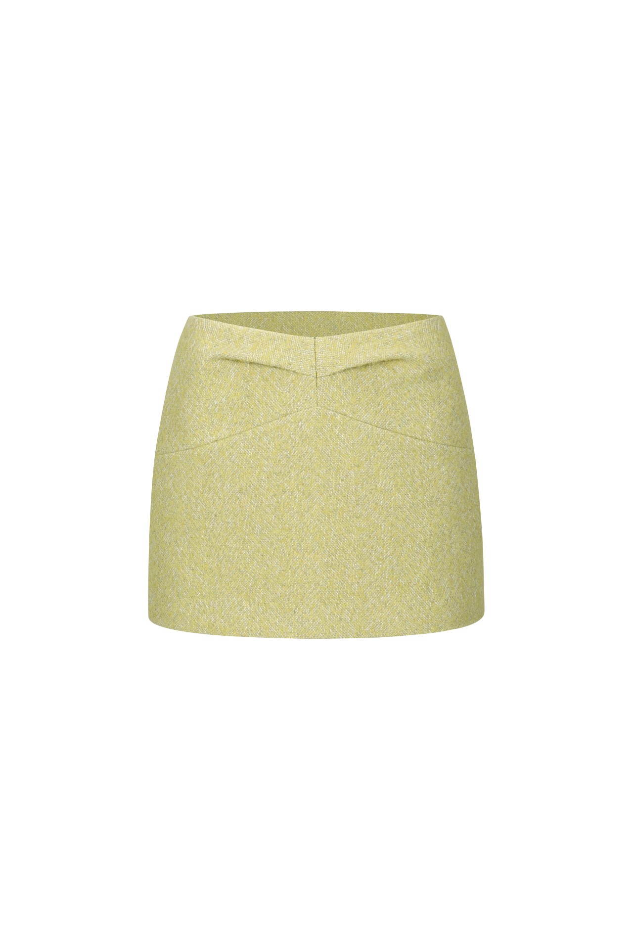 WOOL MINI SKIRT YELLOW (W24SK6121YL)