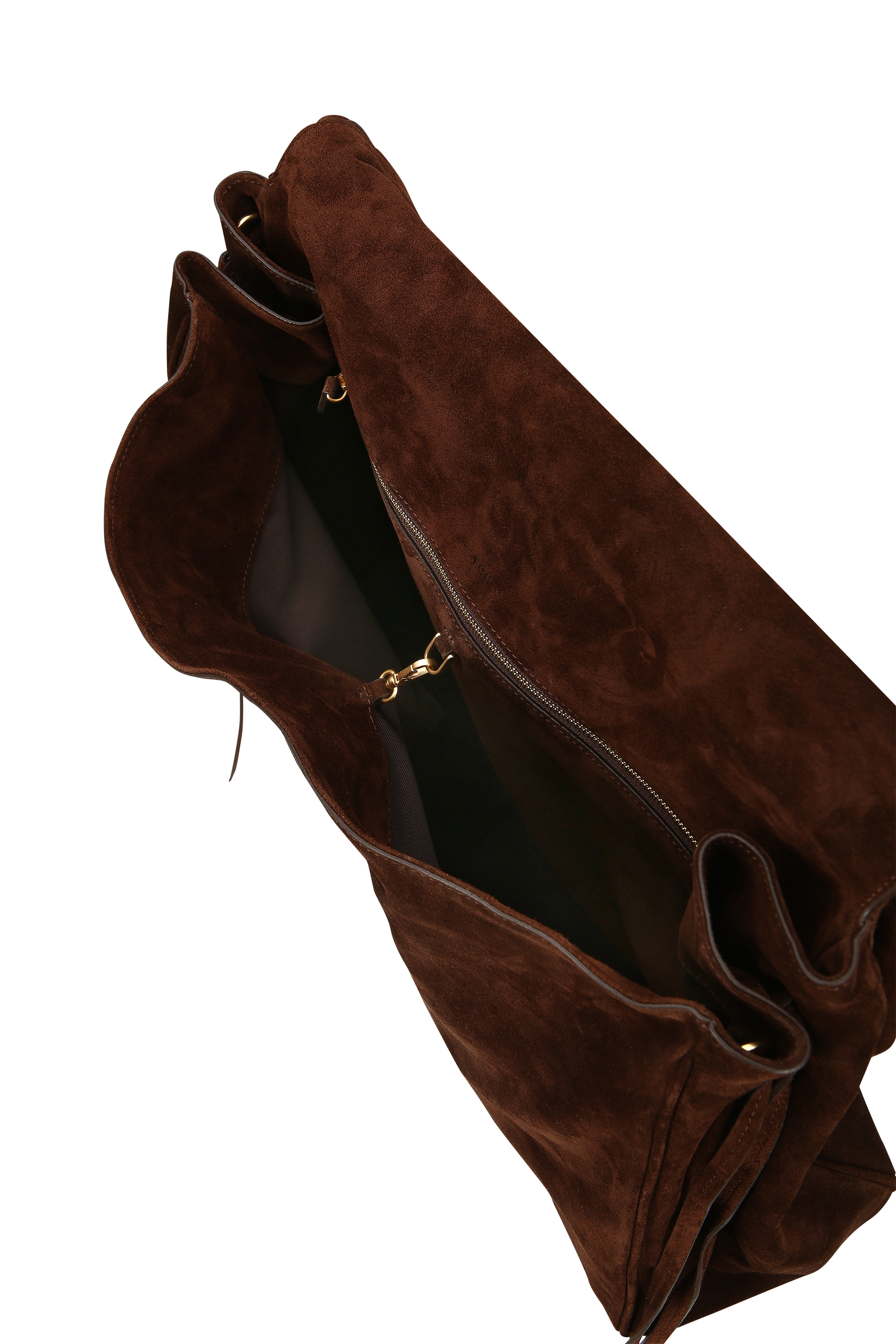 SUEDE SLOUCHY MAXI SHOULDER BAG (W26AC12131BR)