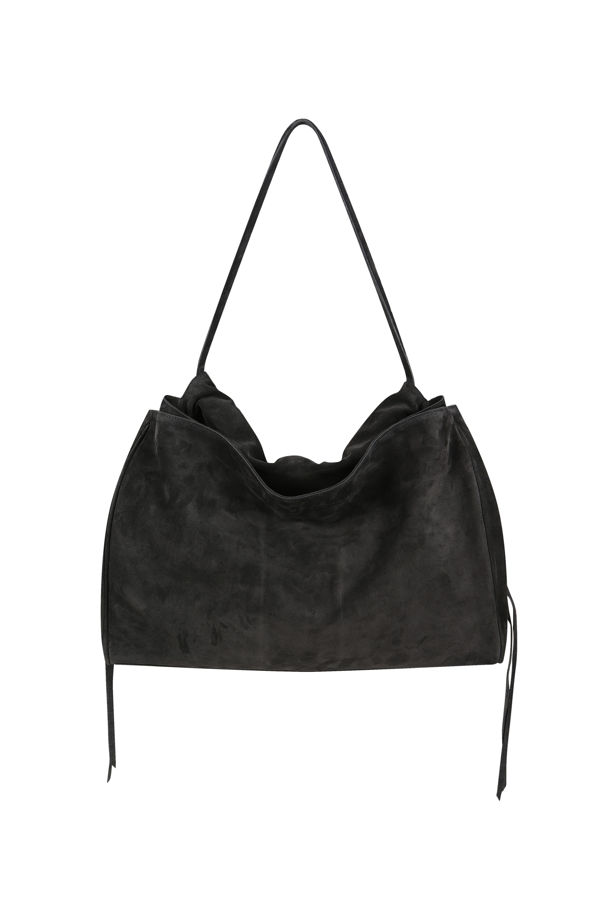 SUEDE SLOUCHY MAXI SHOULDER BAG (W26AC12131GY)