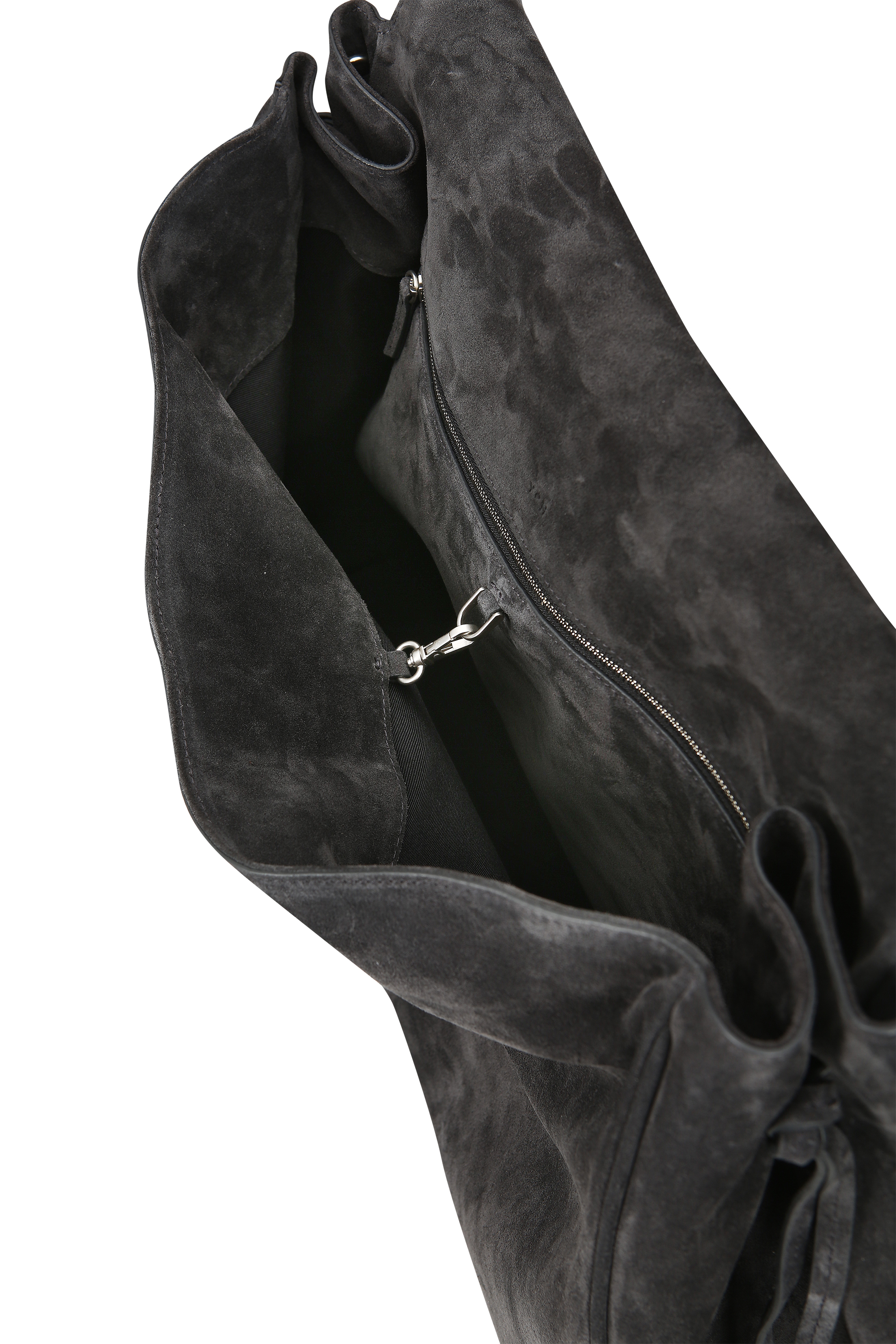 SUEDE SLOUCHY MAXI SHOULDER BAG (W26AC12131GY)