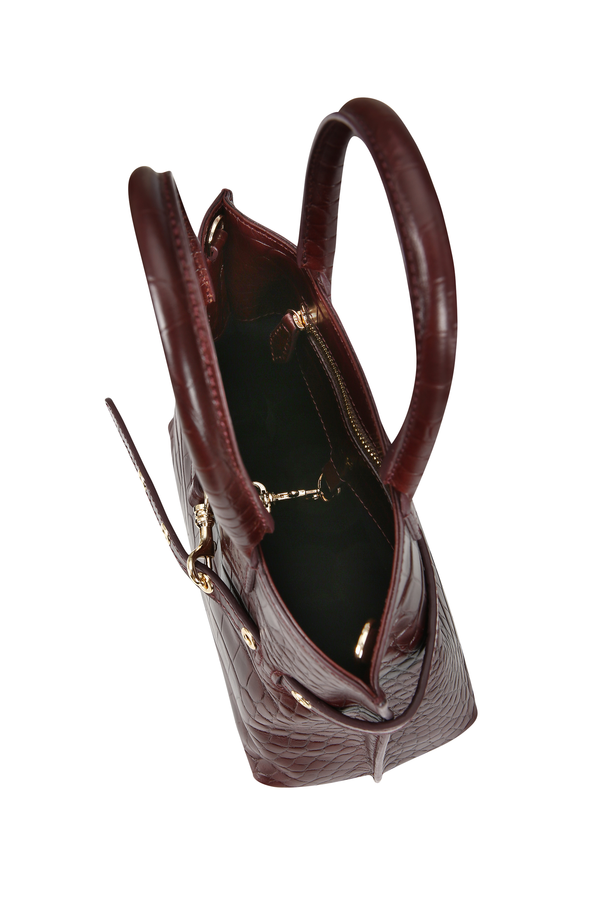 CROC-EMBOSSED MINI TOTE (W26AC12251BD)