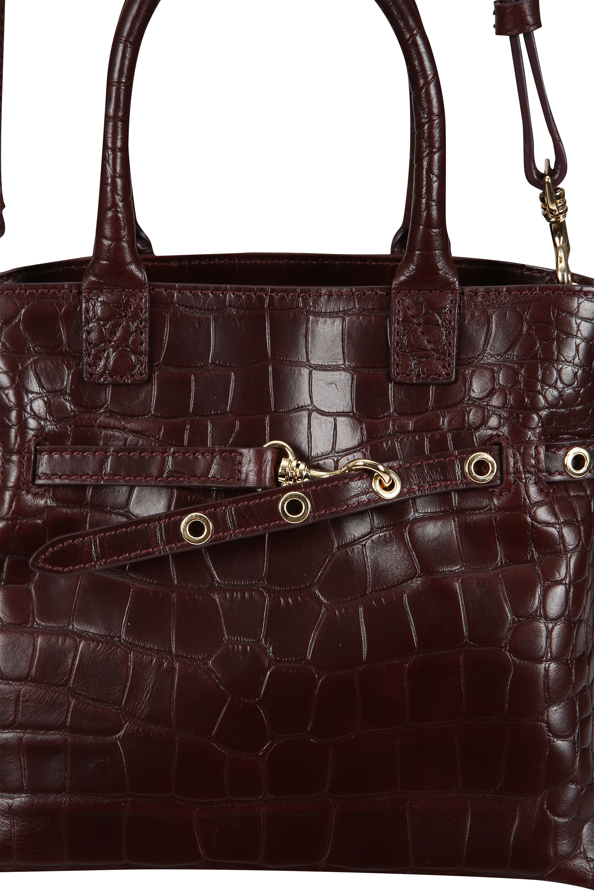CROC-EMBOSSED MINI TOTE (W26AC12251BD)