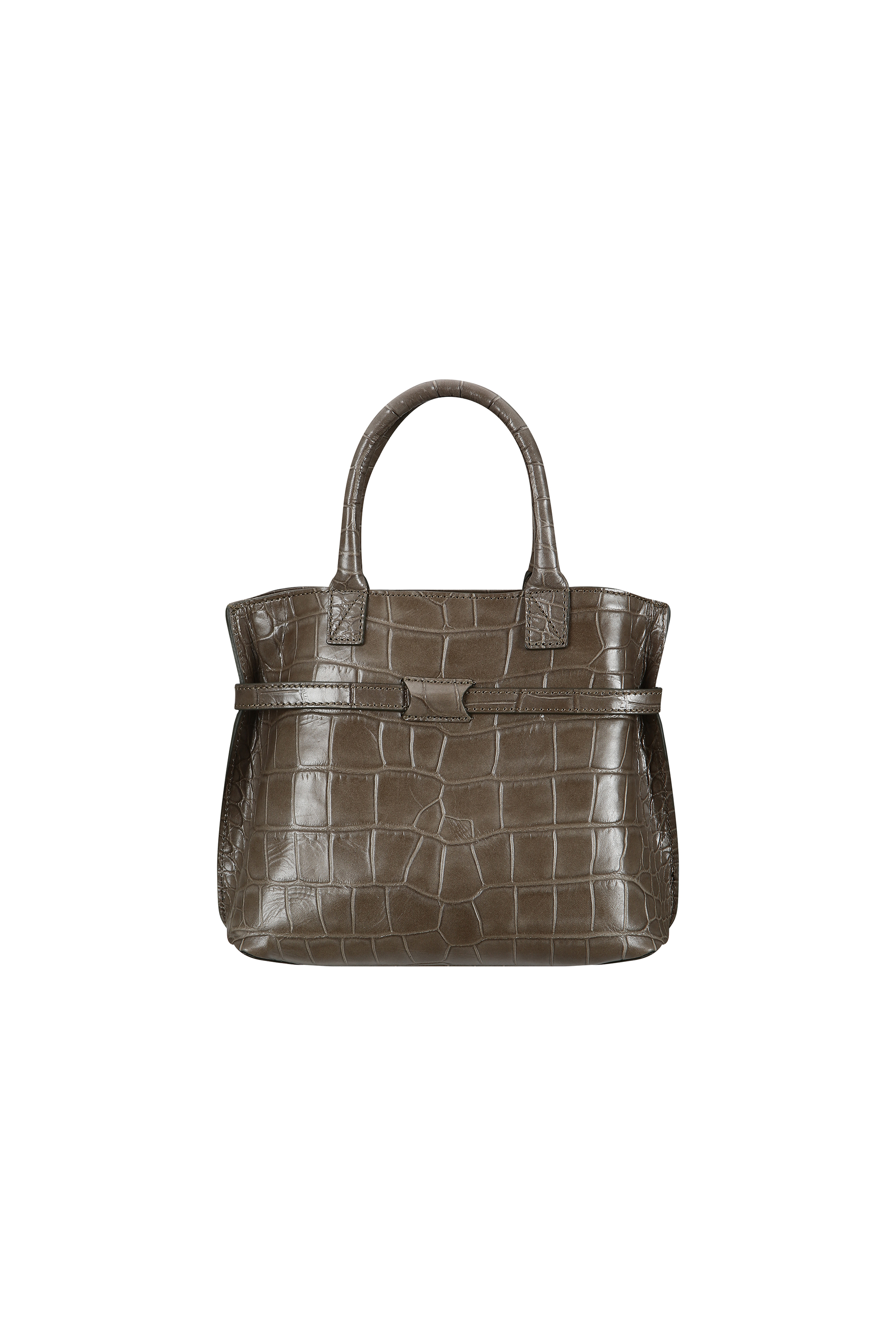 CROC-EMBOSSED MINI TOTE (W26AC12251GY)