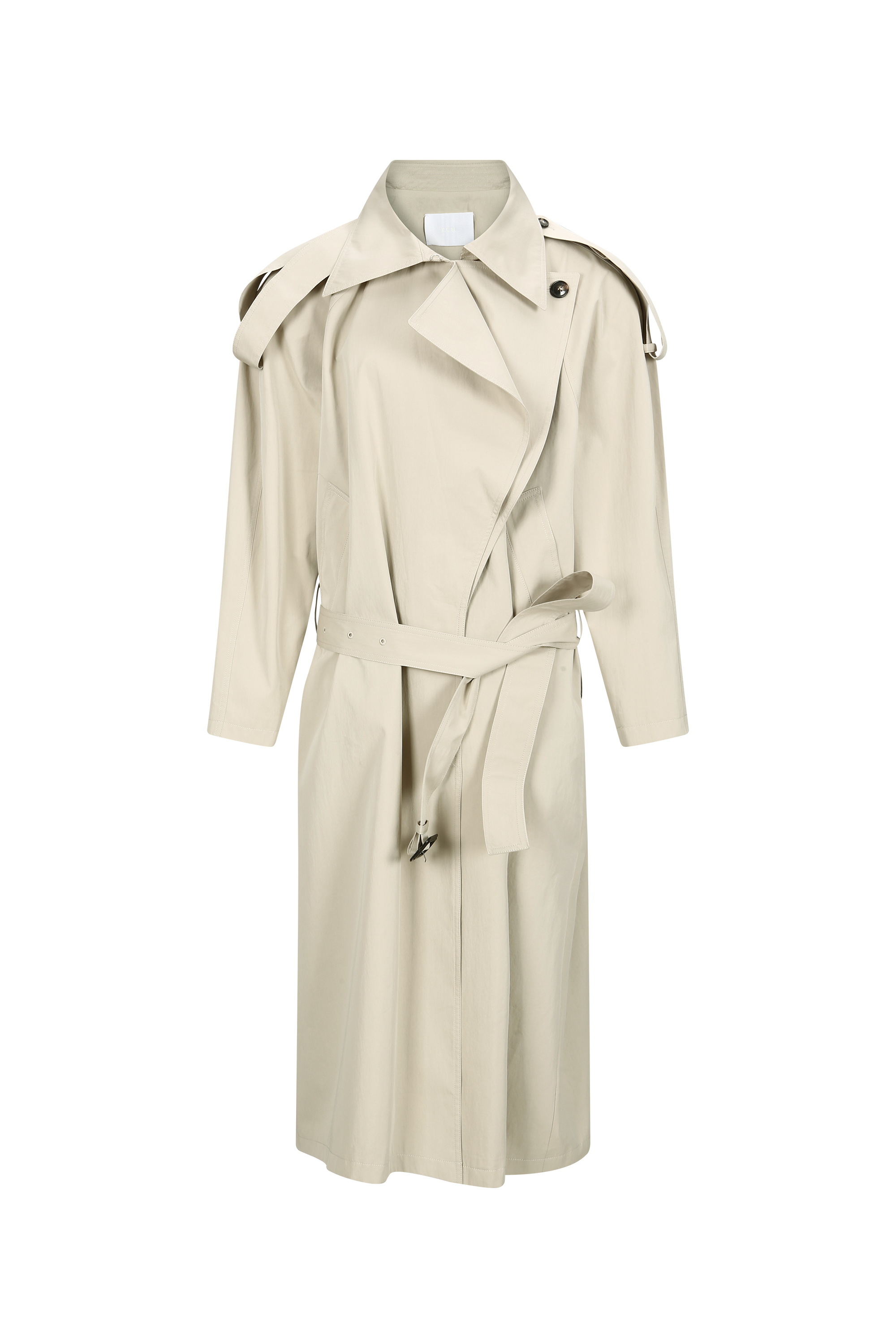 DOUBLE LAPEL BELTED TRENCH COAT (W26CT1081BE)