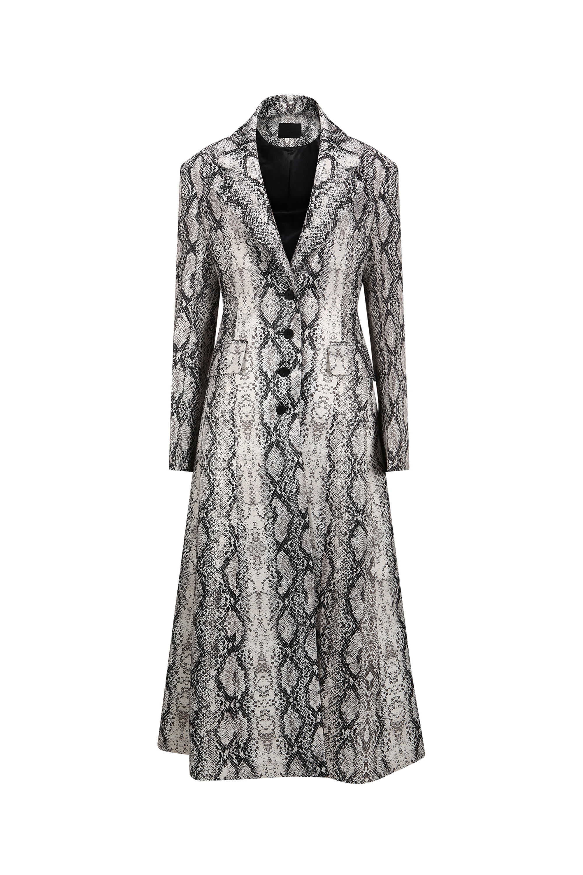 SNAKE-PATTERN TAILORED LONG COAT (W26CT1093BE)