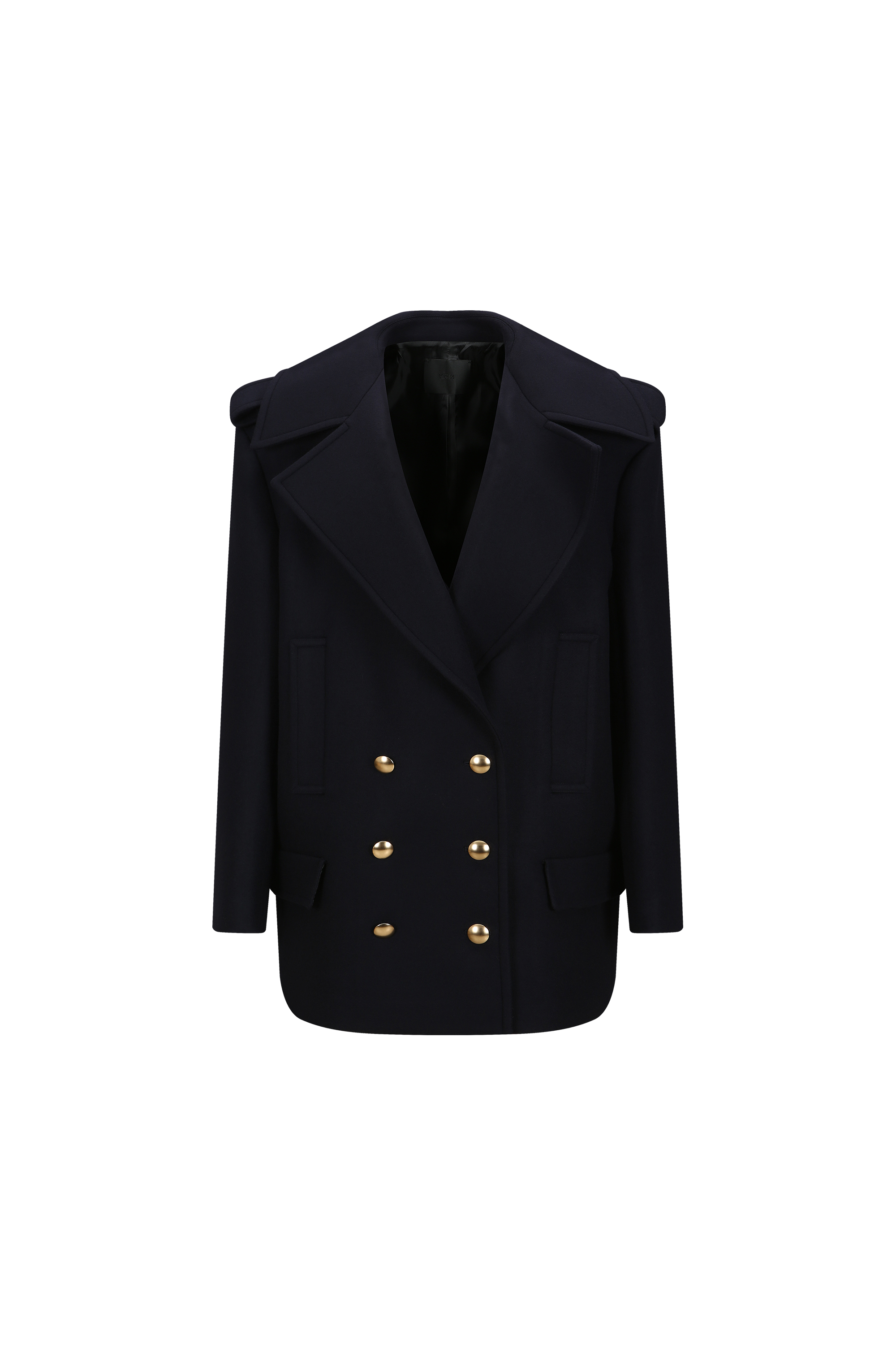 DOUBLE-BREASTED WOOL PEA COAT (W26CT1101NV)