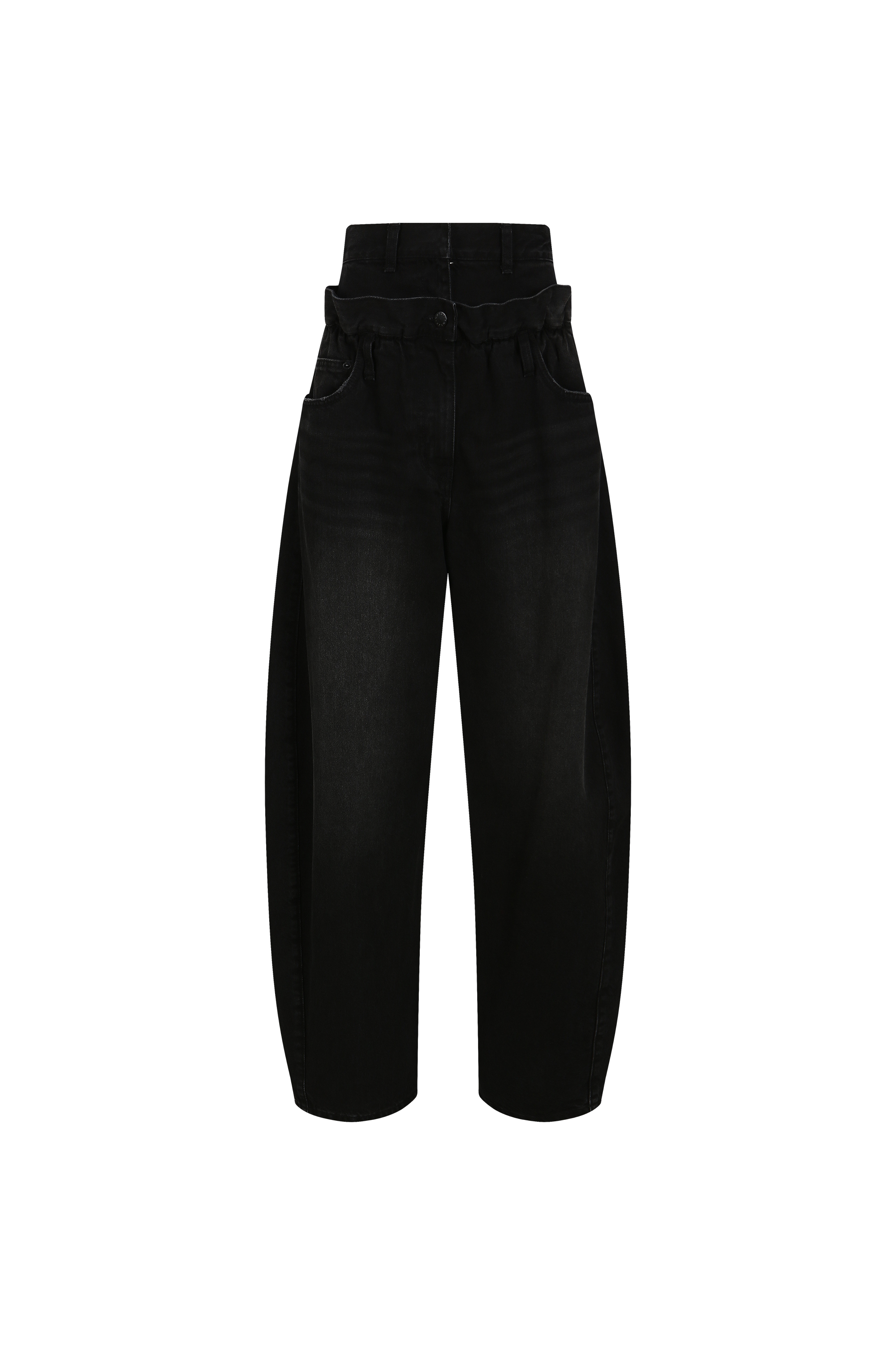 DOUBLE WAIST DENIM PANTS (W26DB8062BK)