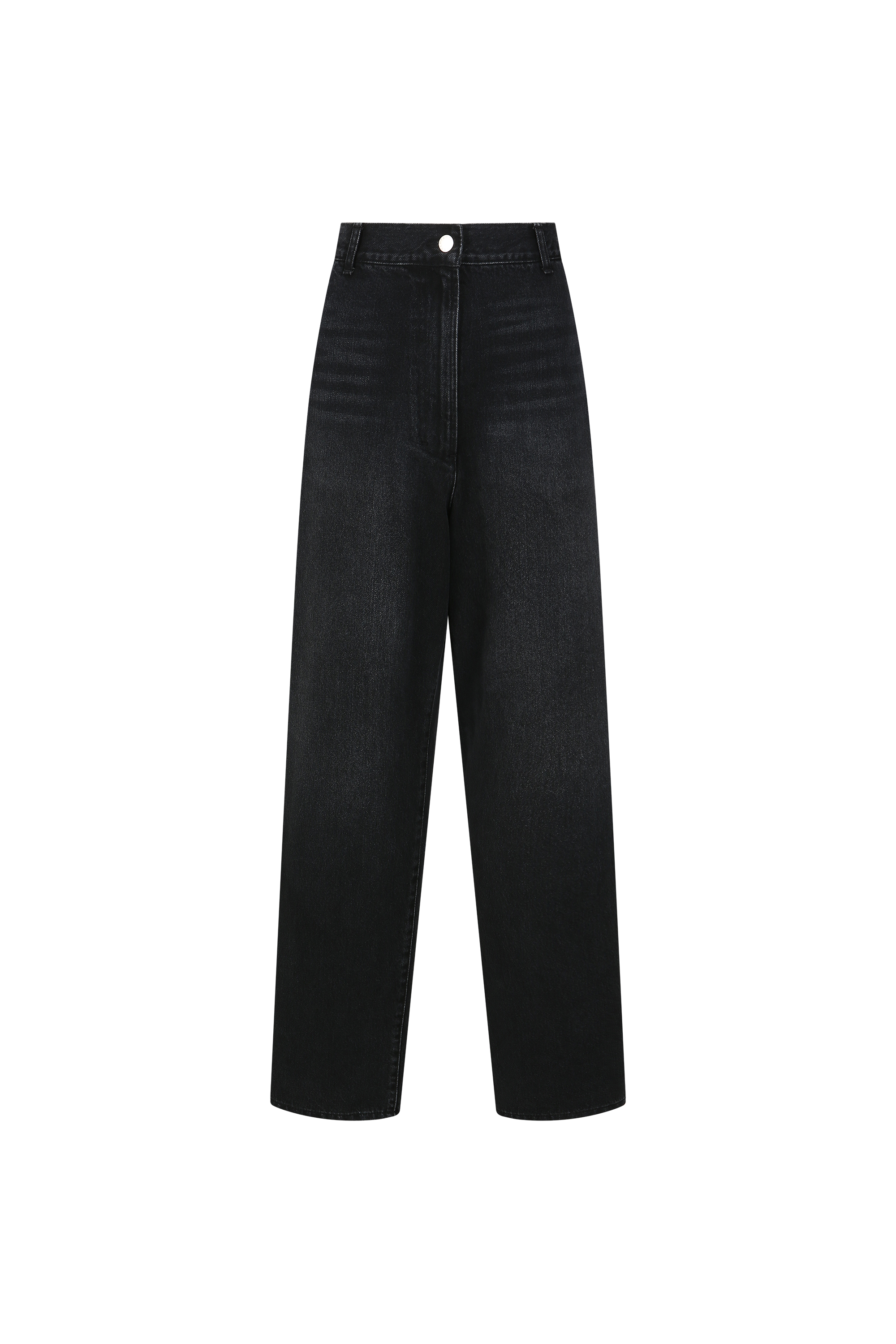 HIGH WAIST WIDE DENIM PANTS (W26DB8071BK)