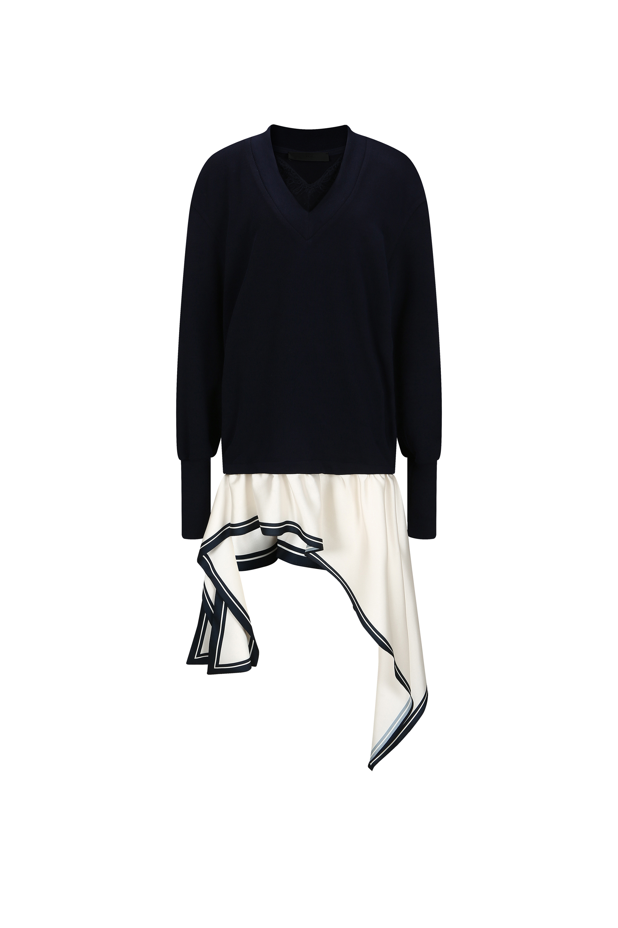 UNBALANCE LAYERD SCARF TOP (W26DJ7051NV)