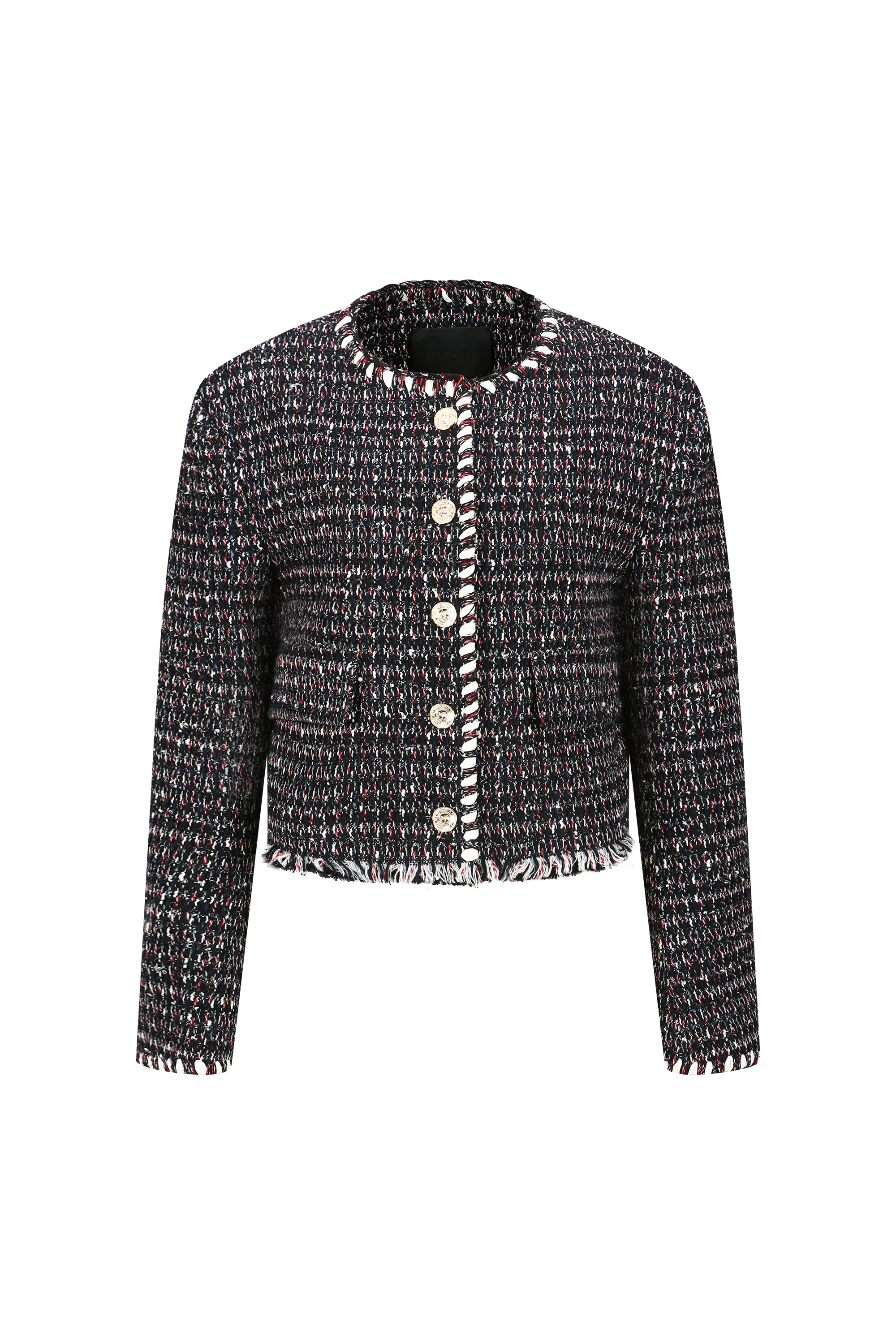 TRIM DETAIL TWEED JACKET (W26JK2081NV)