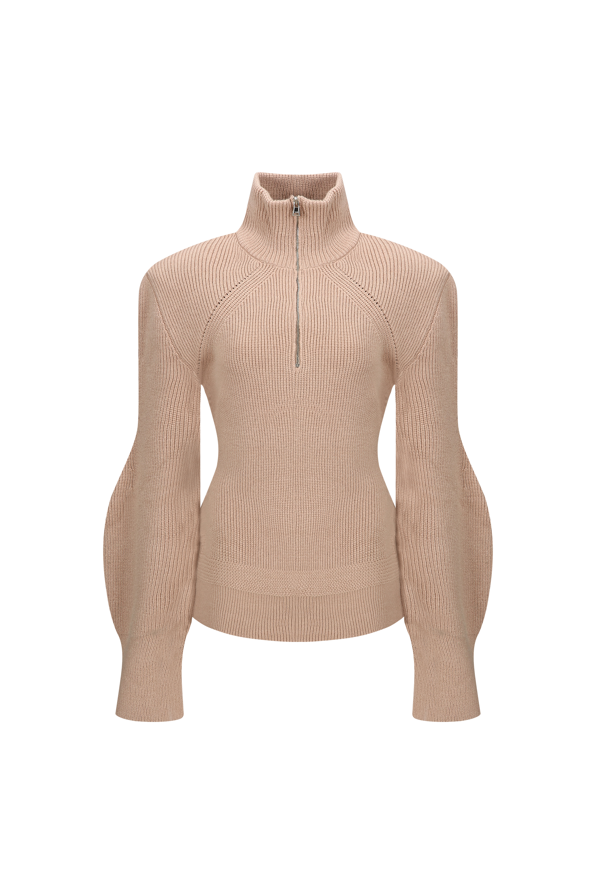 HALF ZIP HIGH NECK KNIT (W26KT9031PK)
