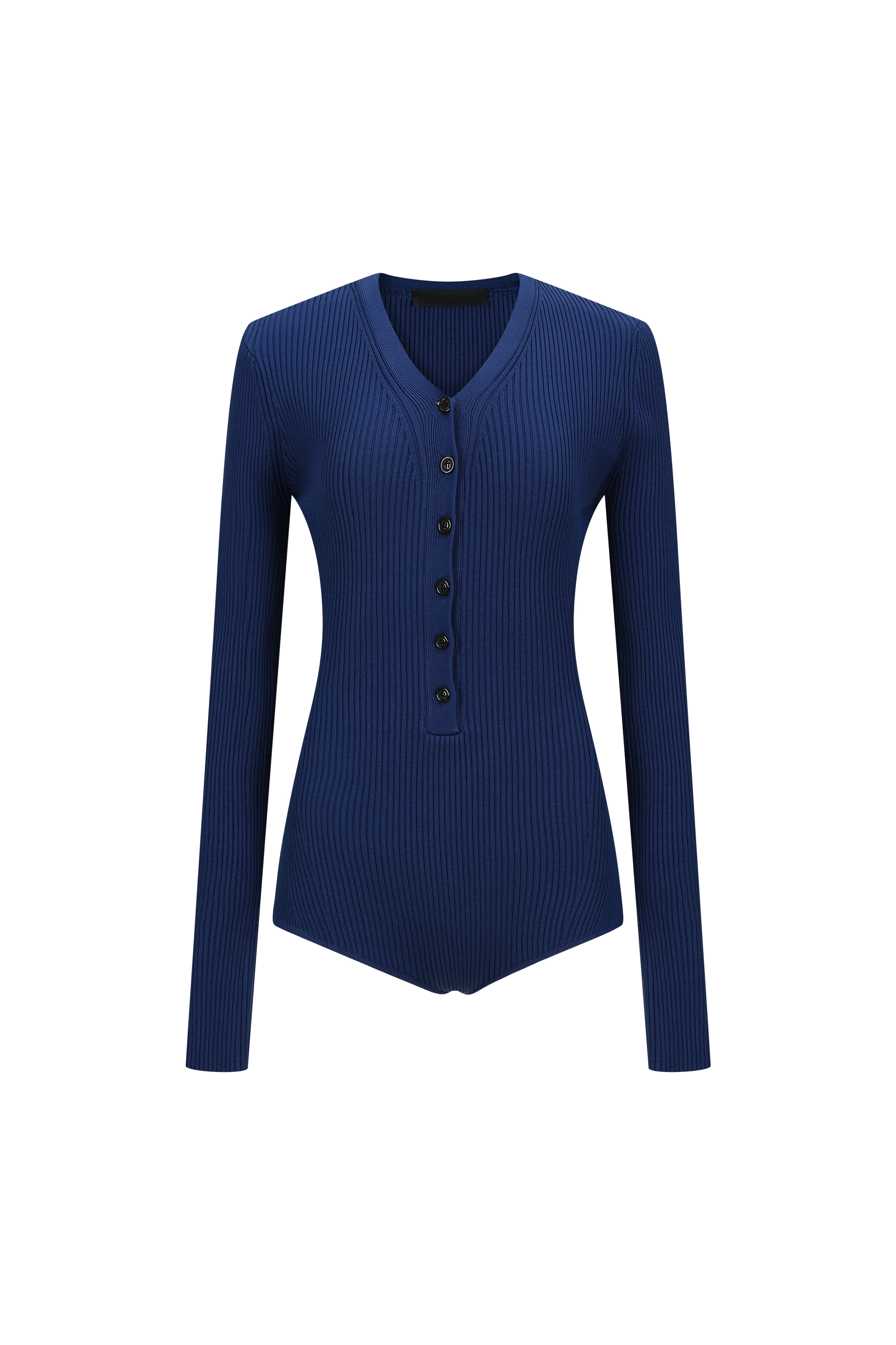 BUTTONED RIB KNIT BODYSUIT (W26KT9091NV)