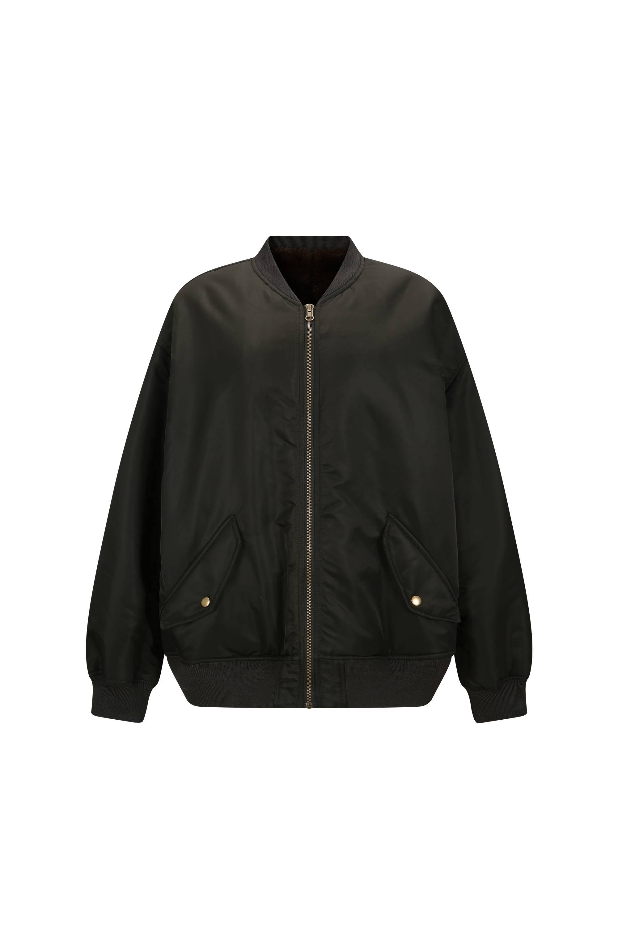 REVERSIBLE FAUX FUR BOMBER JACKET (W26OT0081KK)