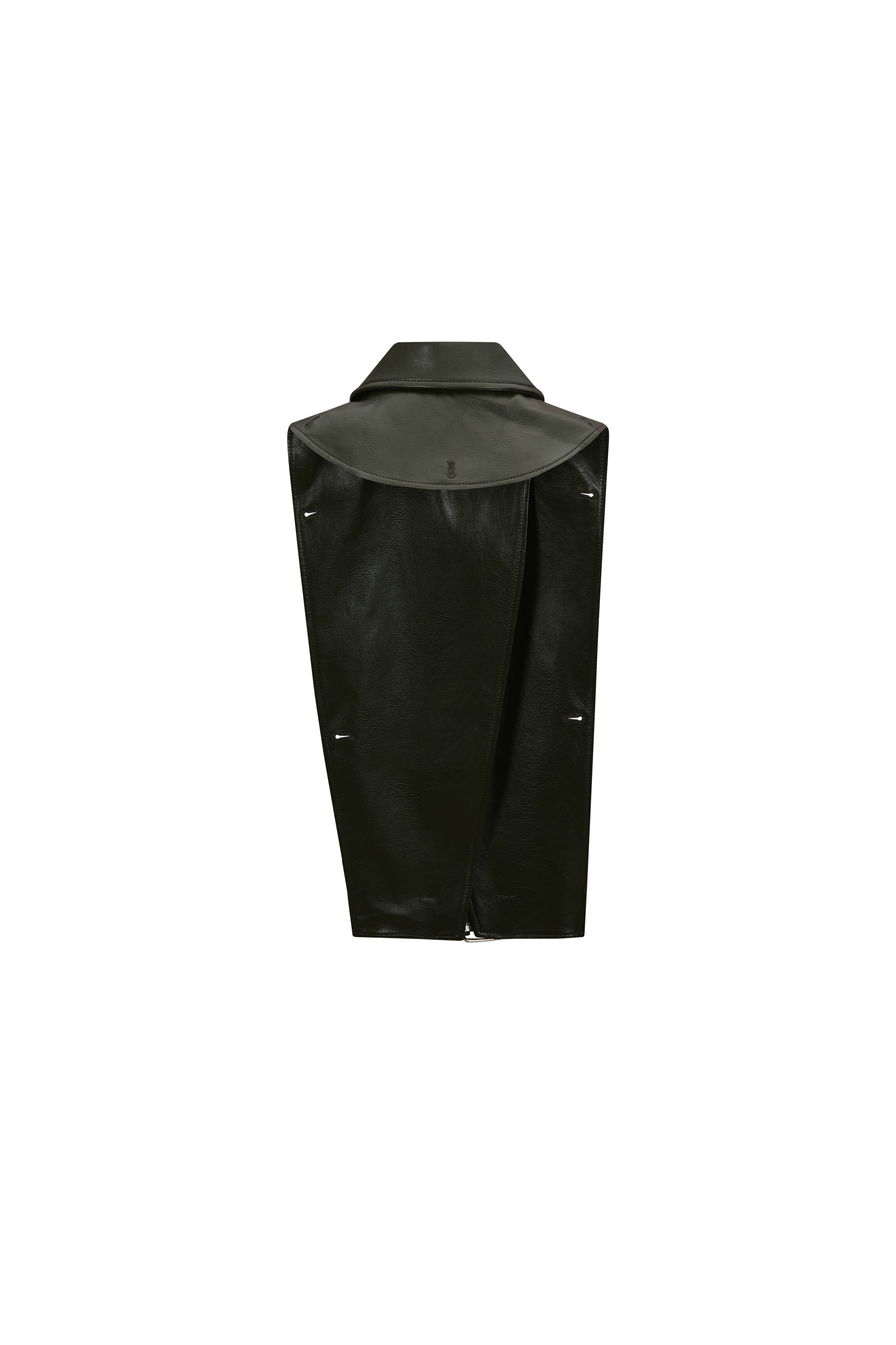 DOUBLE SNAP FAUX LEATHER JACKET (W26OT0191CR)