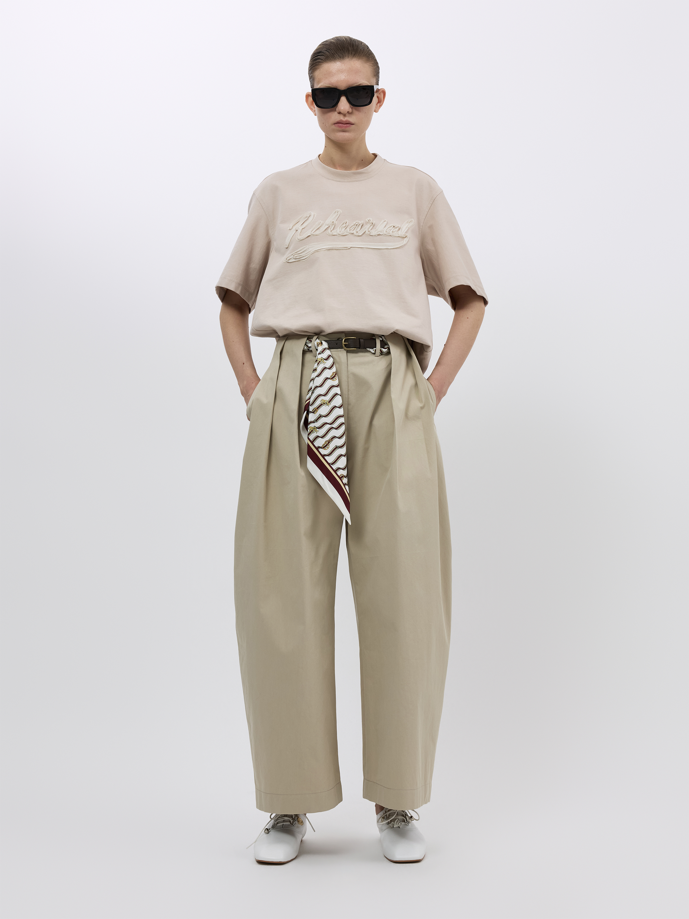 SCARF BELT WIDE PANTS (W26PT5181BE)