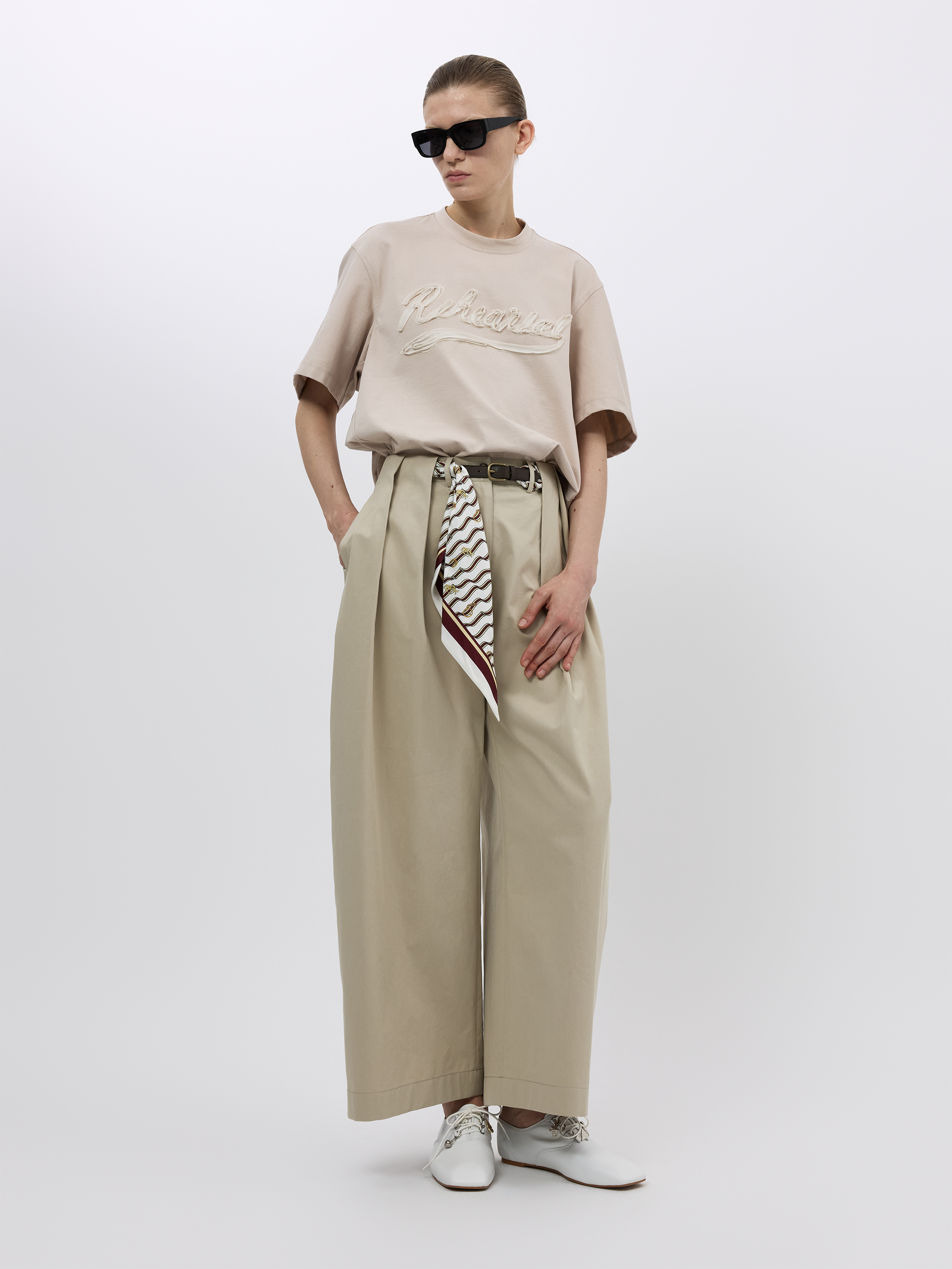 SCARF BELT WIDE PANTS (W26PT5181BE)
