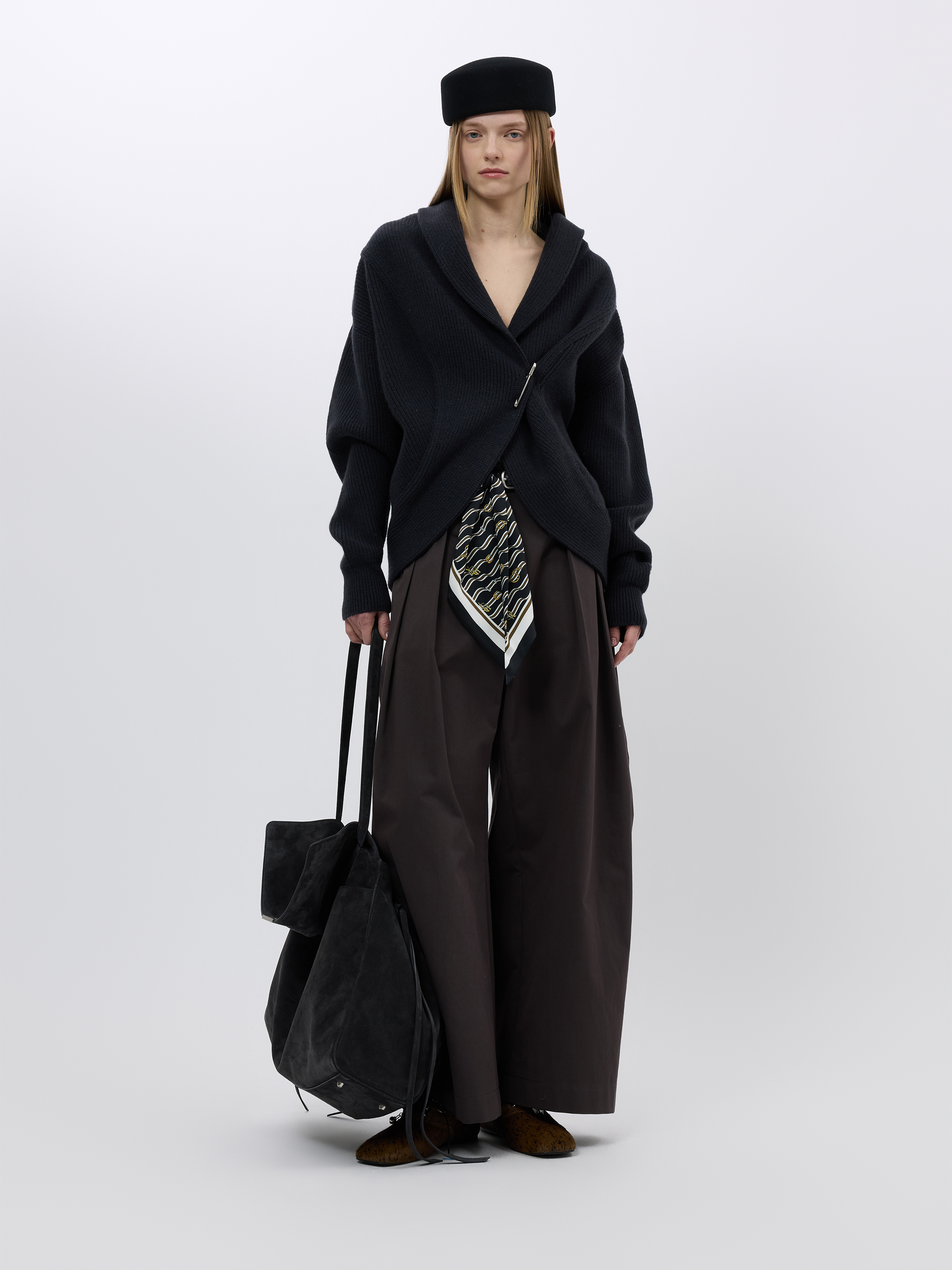 SCARF BELT WIDE PANTS (W26PT5181CG)