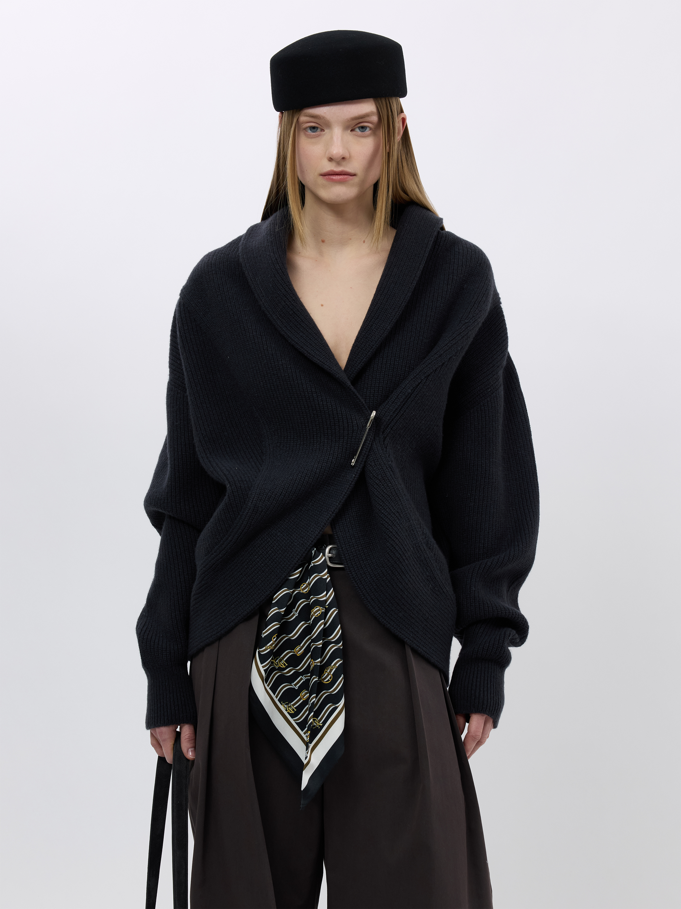 SCARF BELT WIDE PANTS (W26PT5181CG)