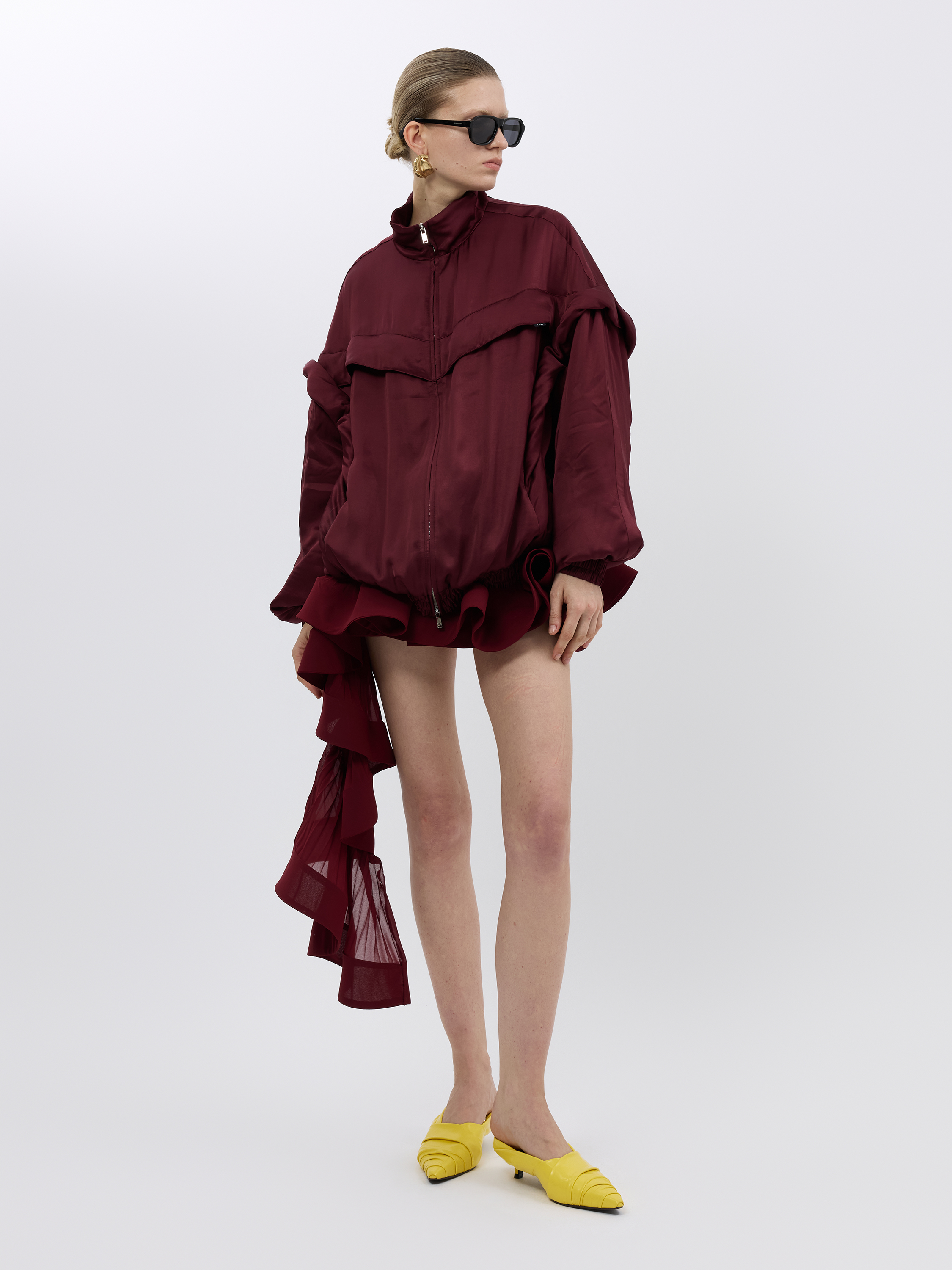 ACCORDION PLEATED RUFFLE SKIRT (W26SK6101BD)