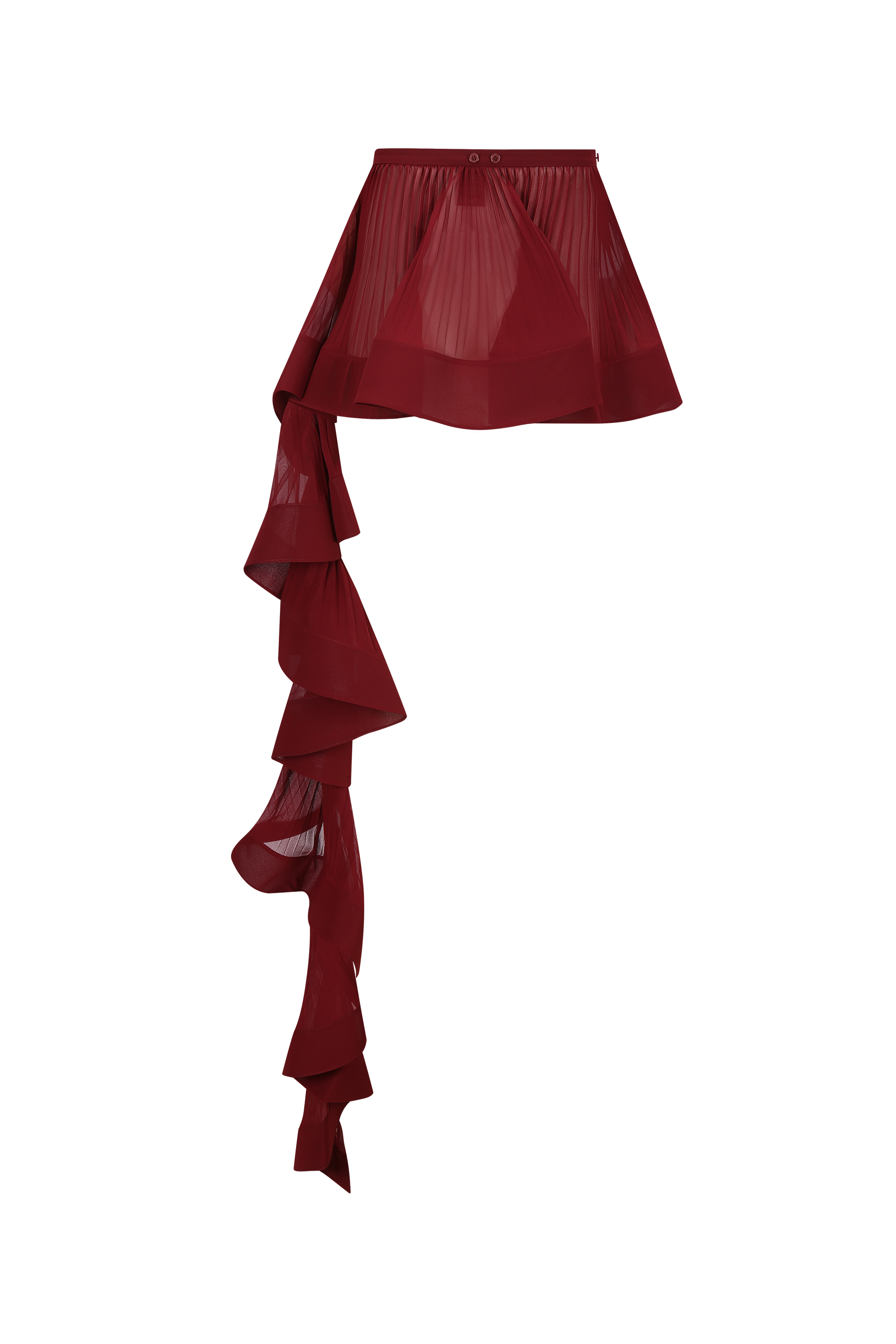 ACCORDION PLEATED RUFFLE SKIRT (W26SK6101BD)
