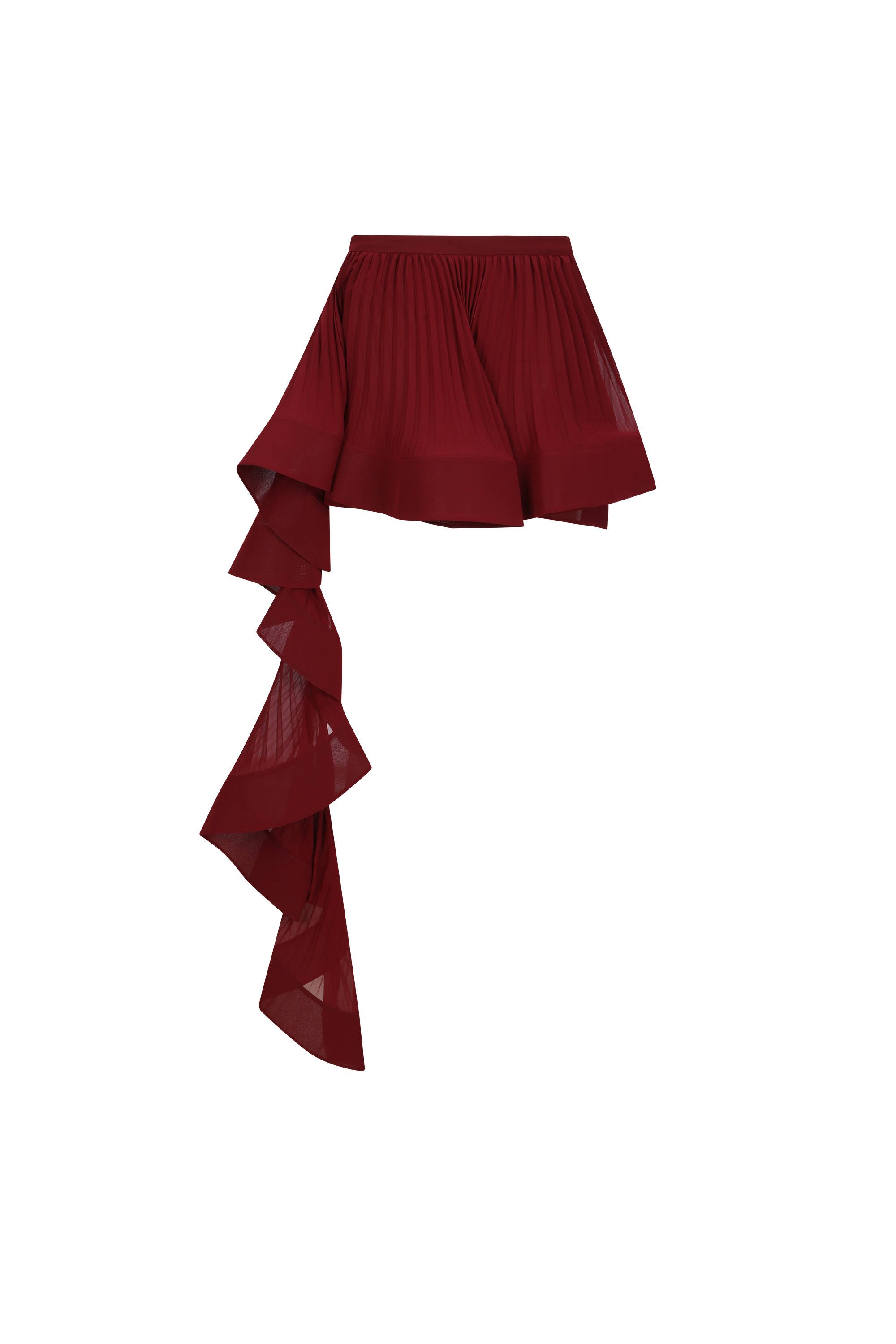 ACCORDION PLEATED RUFFLE SKIRT (W26SK6101BD)