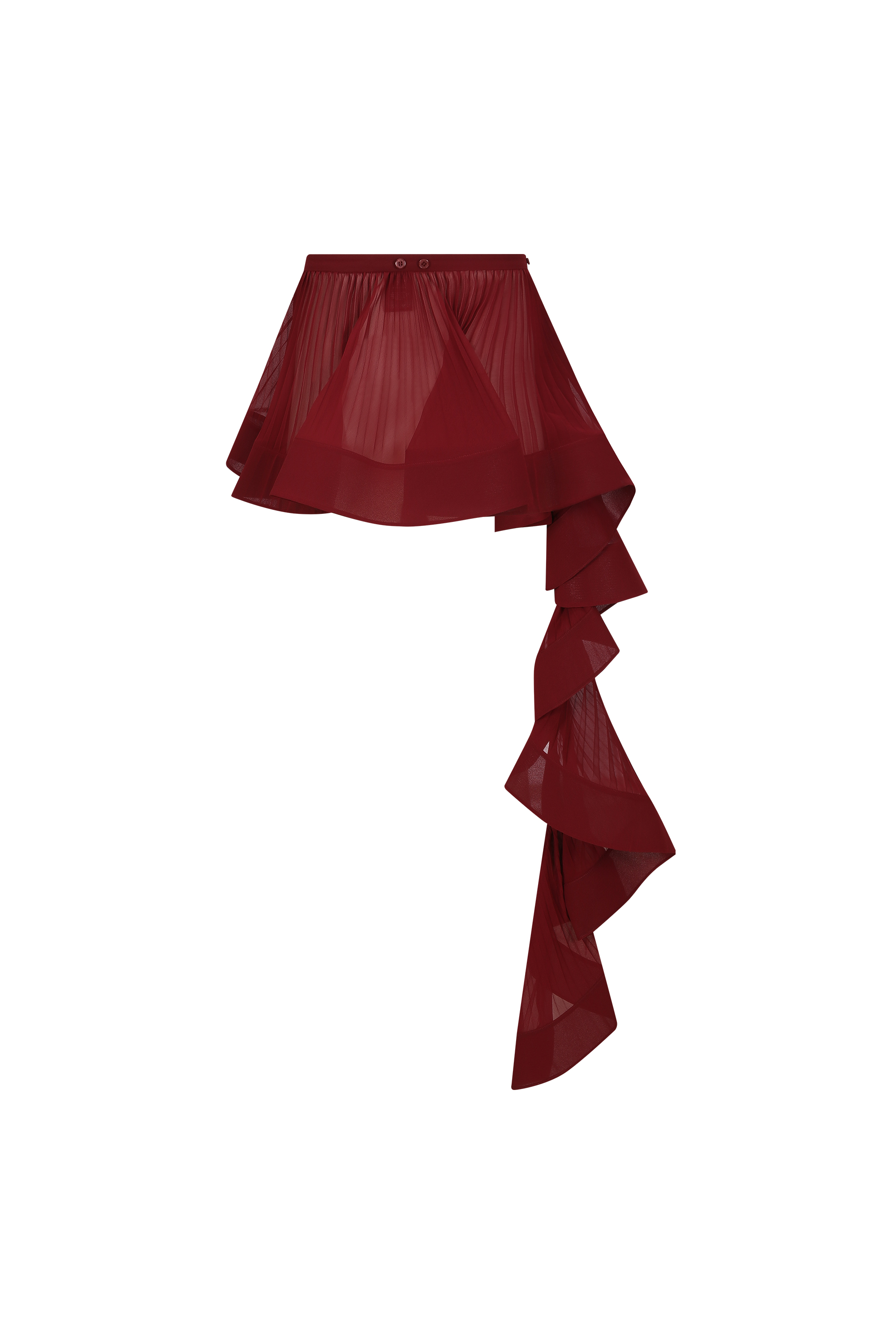 ACCORDION PLEATED RUFFLE SKIRT (W26SK6101BD)