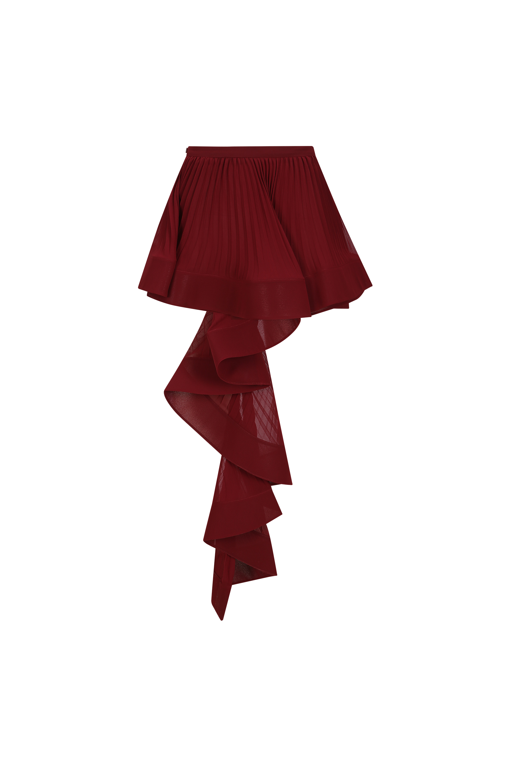 ACCORDION PLEATED RUFFLE SKIRT (W26SK6101BD)