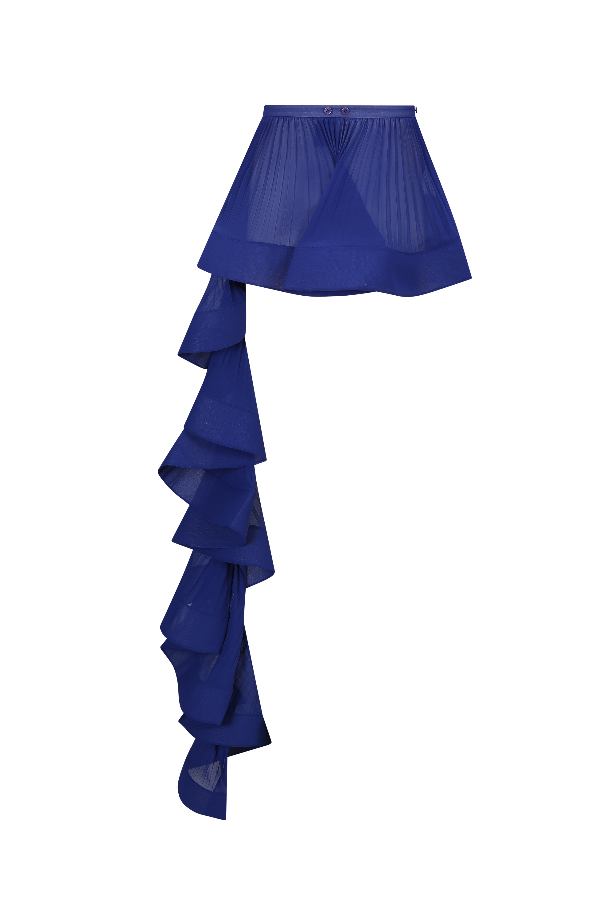 ACCORDION PLEATED RUFFLE SKIRT (W26SK6101BL)