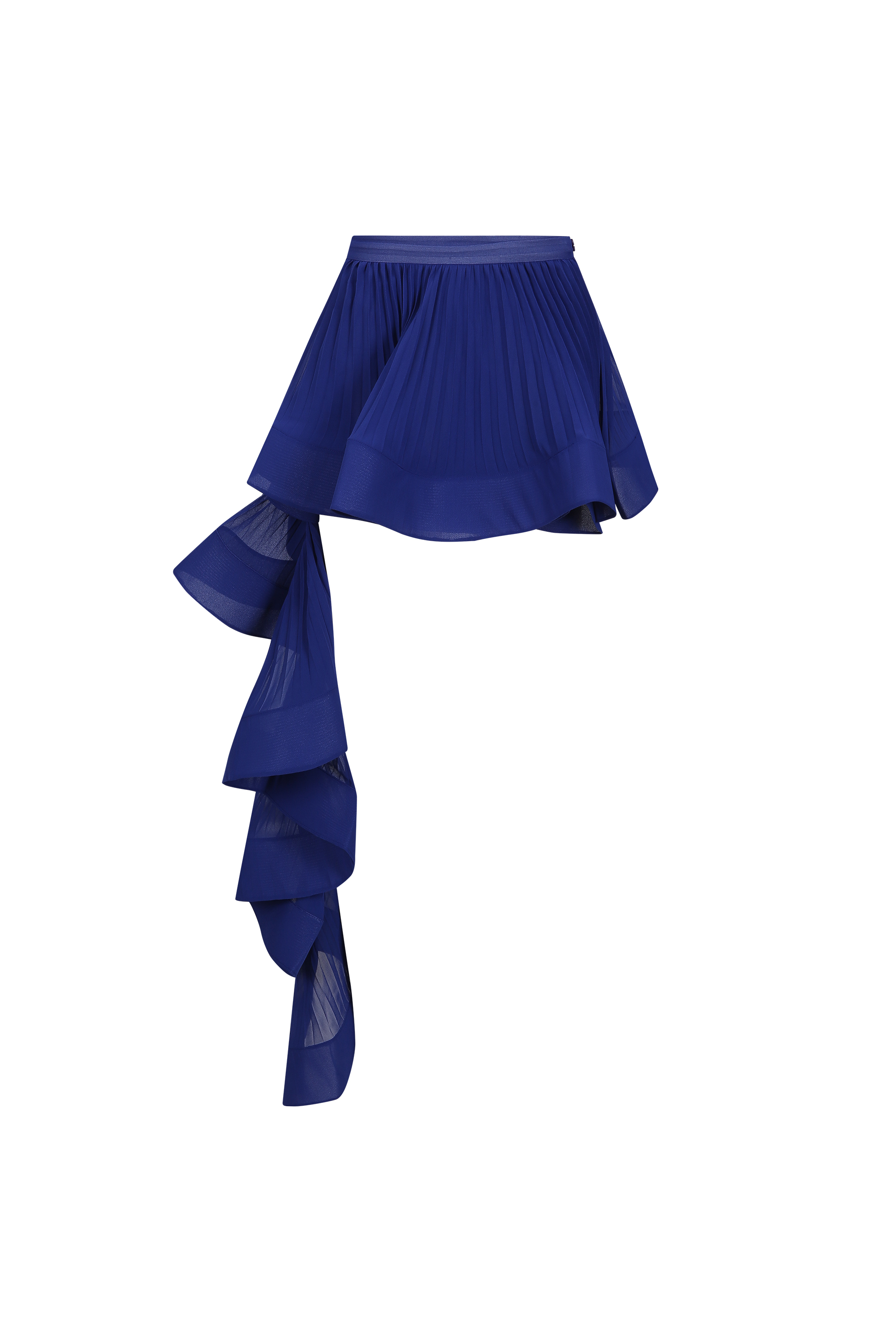ACCORDION PLEATED RUFFLE SKIRT (W26SK6101BL)