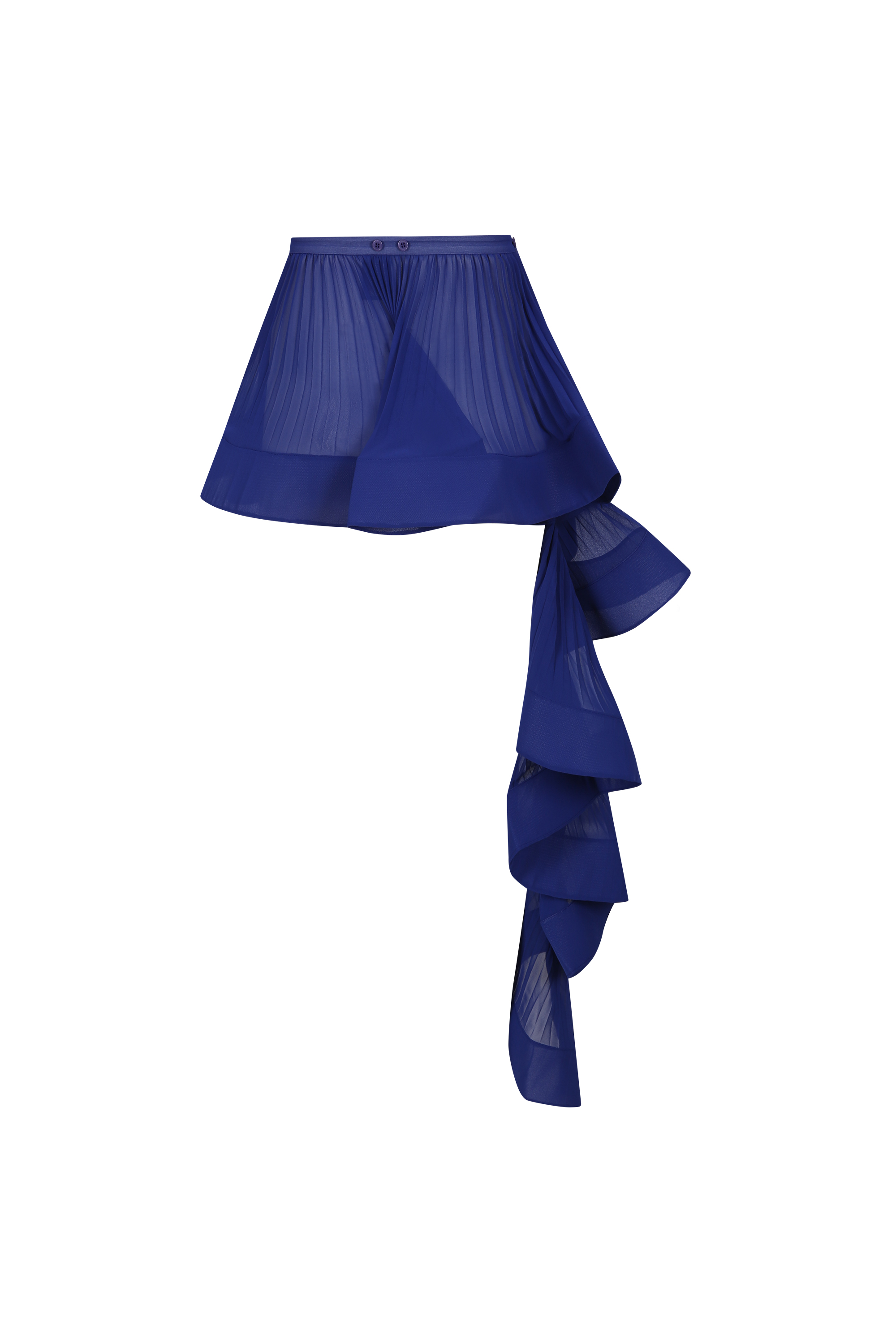 ACCORDION PLEATED RUFFLE SKIRT (W26SK6101BL)