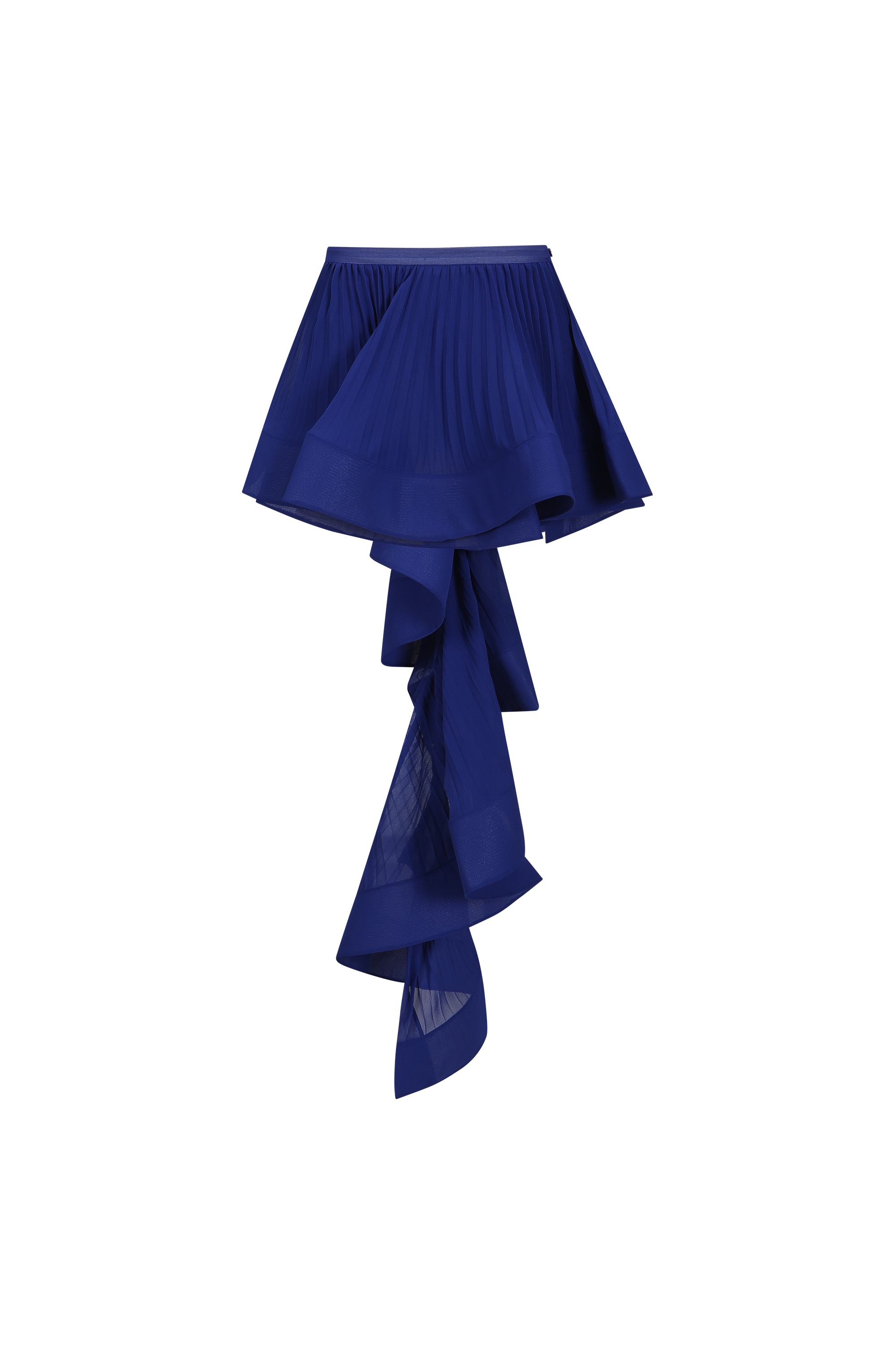 ACCORDION PLEATED RUFFLE SKIRT (W26SK6101BL)
