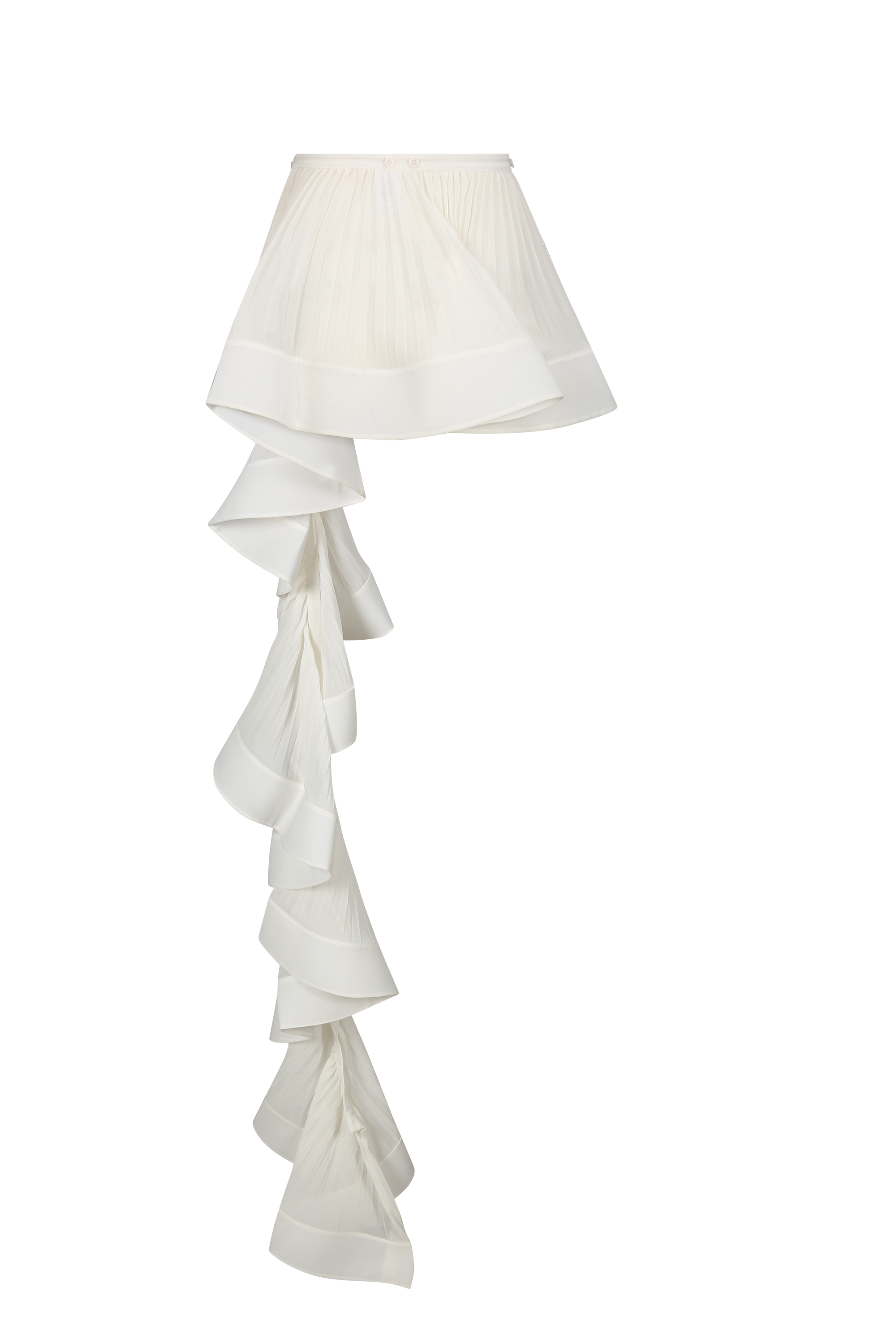 ACCORDION PLEATED RUFFLE SKIRT (W26SK6101IV)