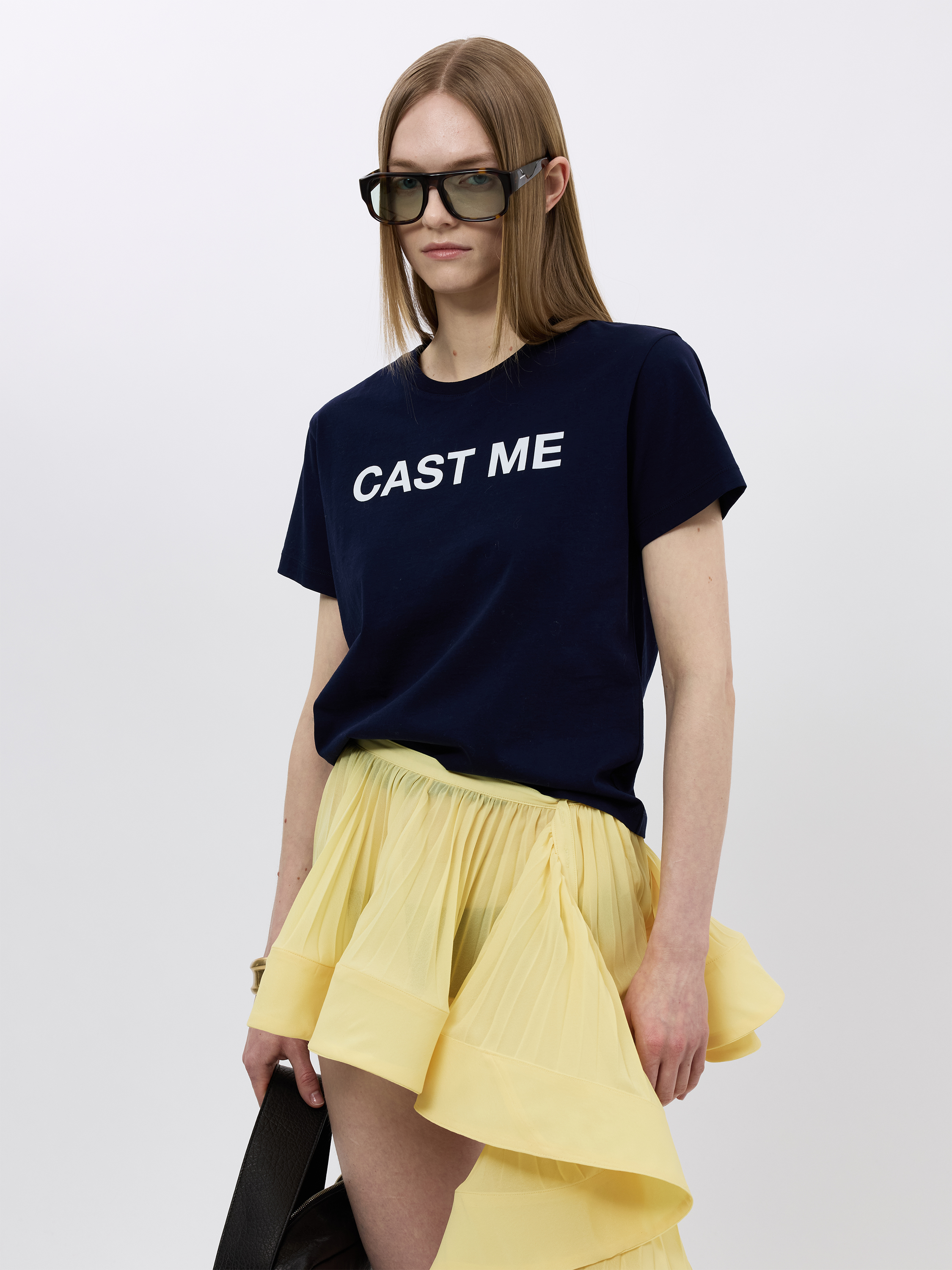 ACCORDION PLEATED RUFFLE SKIRT (W26SK6101YL)