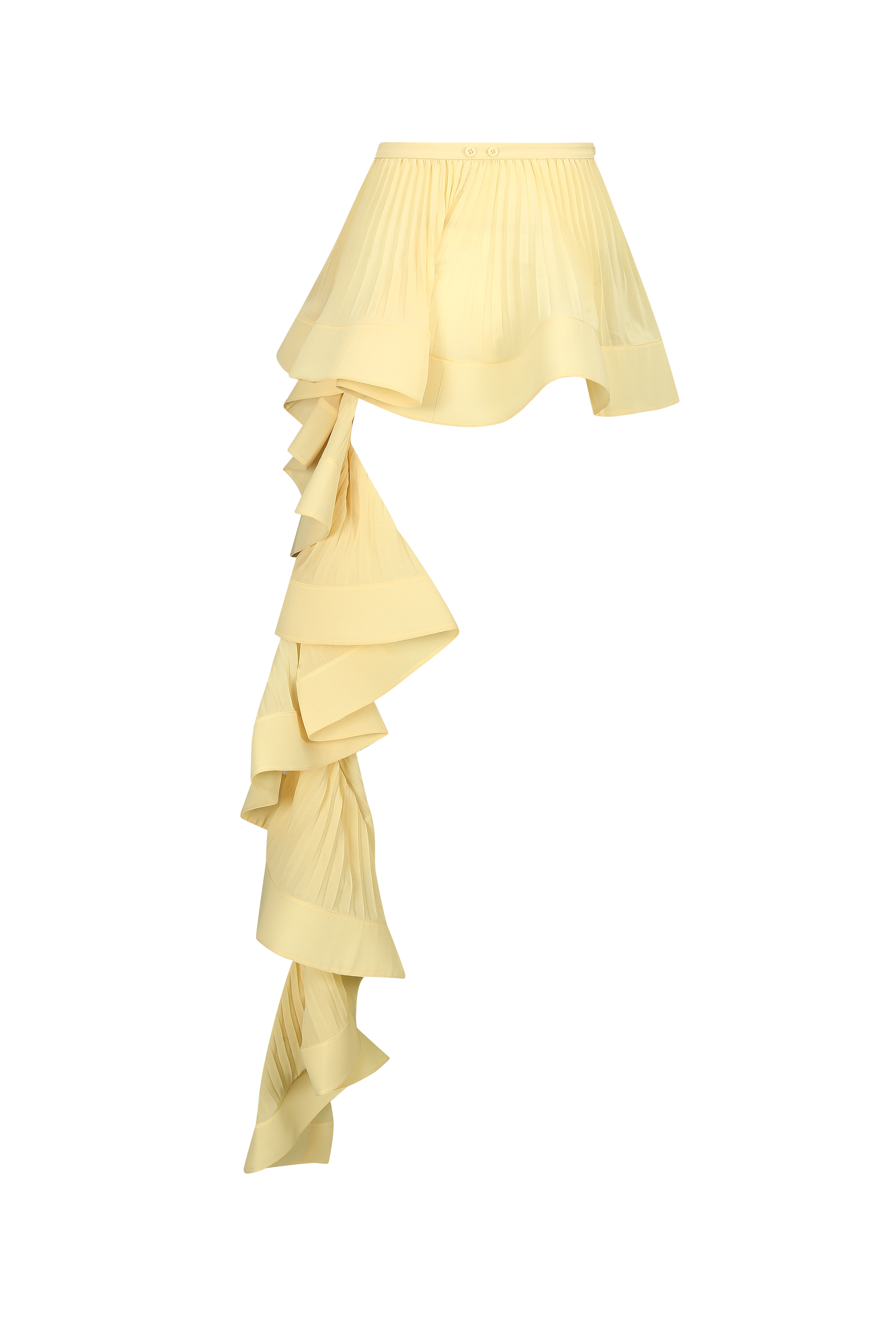 ACCORDION PLEATED RUFFLE SKIRT (W26SK6101YL)