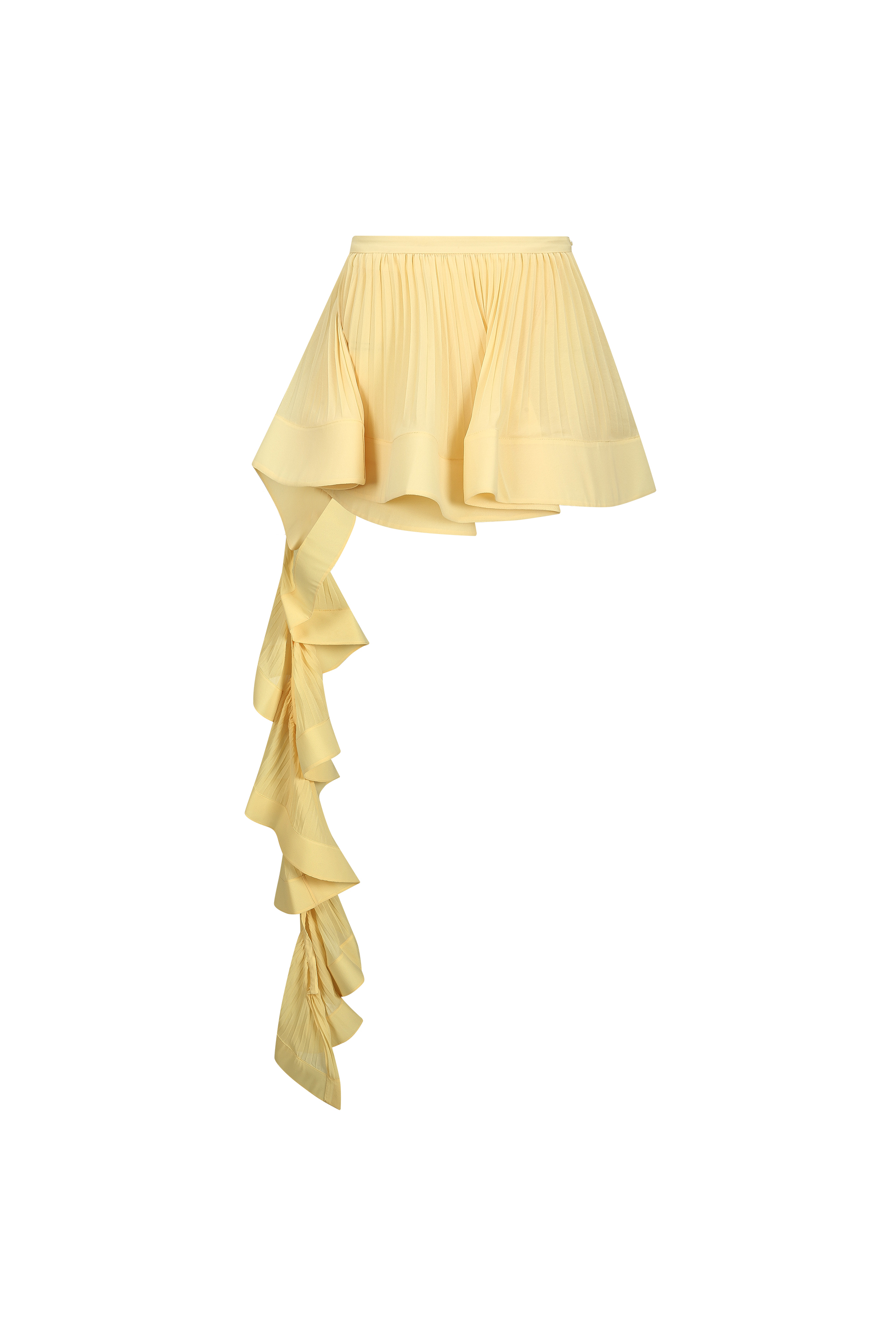 ACCORDION PLEATED RUFFLE SKIRT (W26SK6101YL)