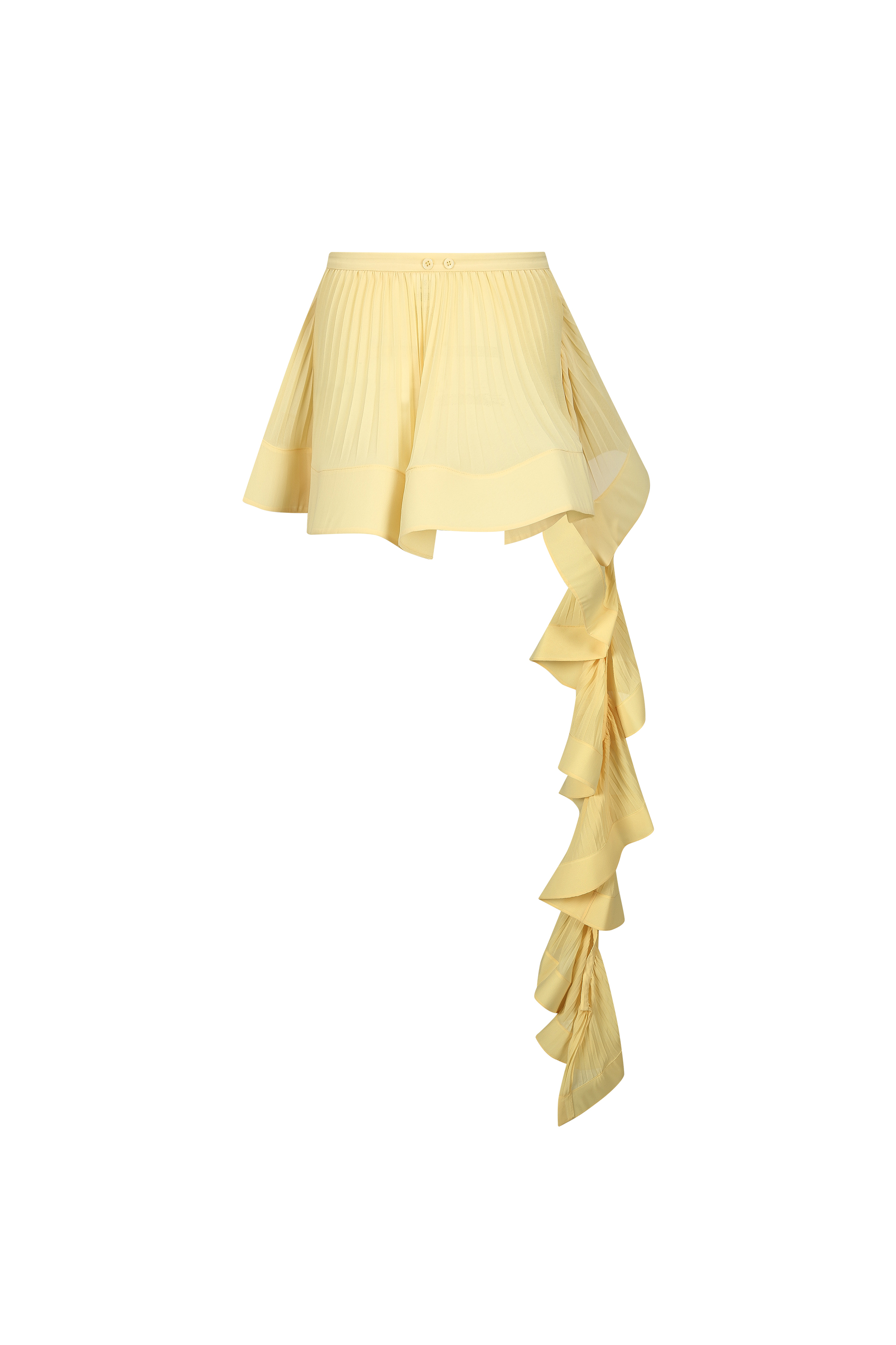 ACCORDION PLEATED RUFFLE SKIRT (W26SK6101YL)